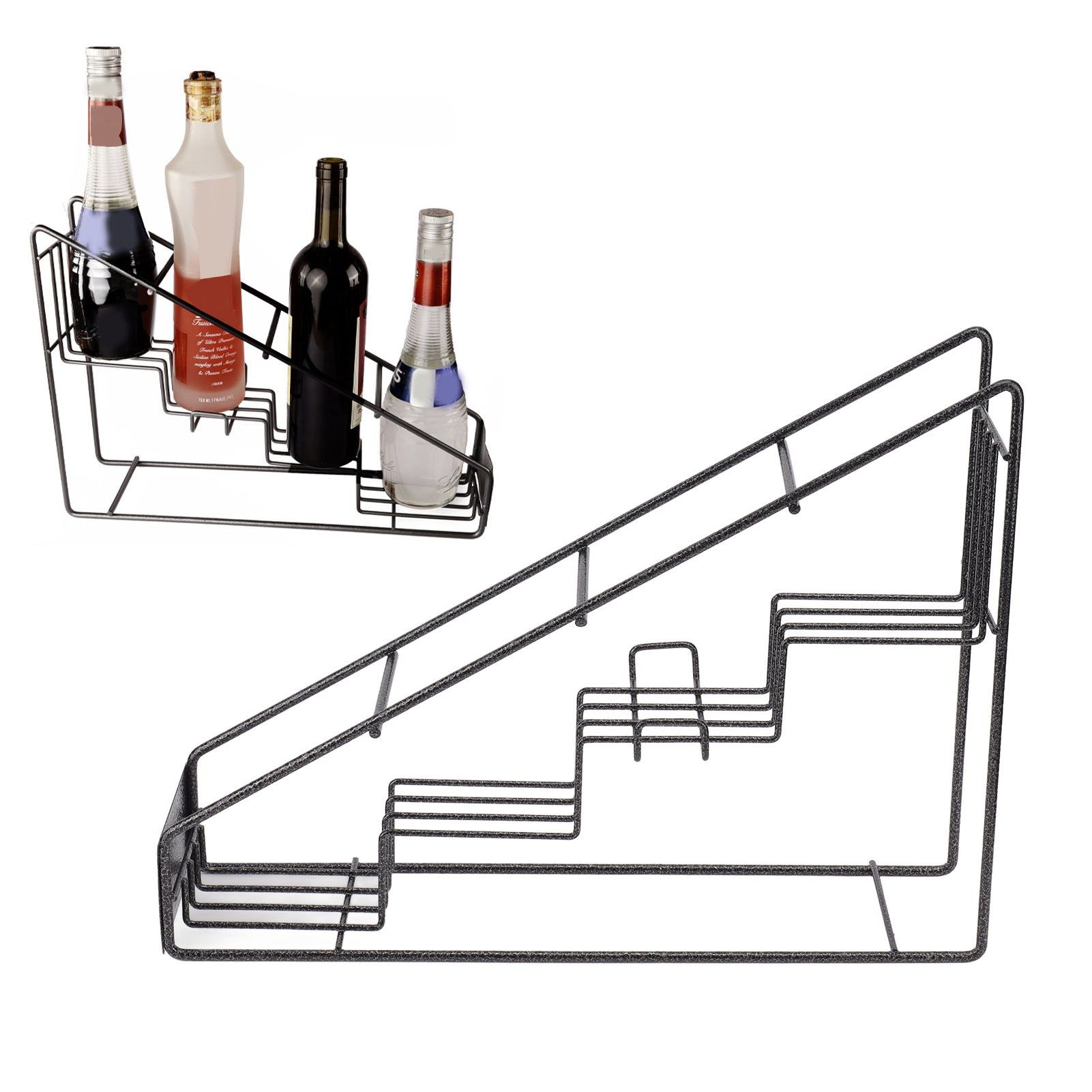 Wire Bottle Holder 4 Compartments Stainless Steel Syrup Bottle Holder Stable view 11