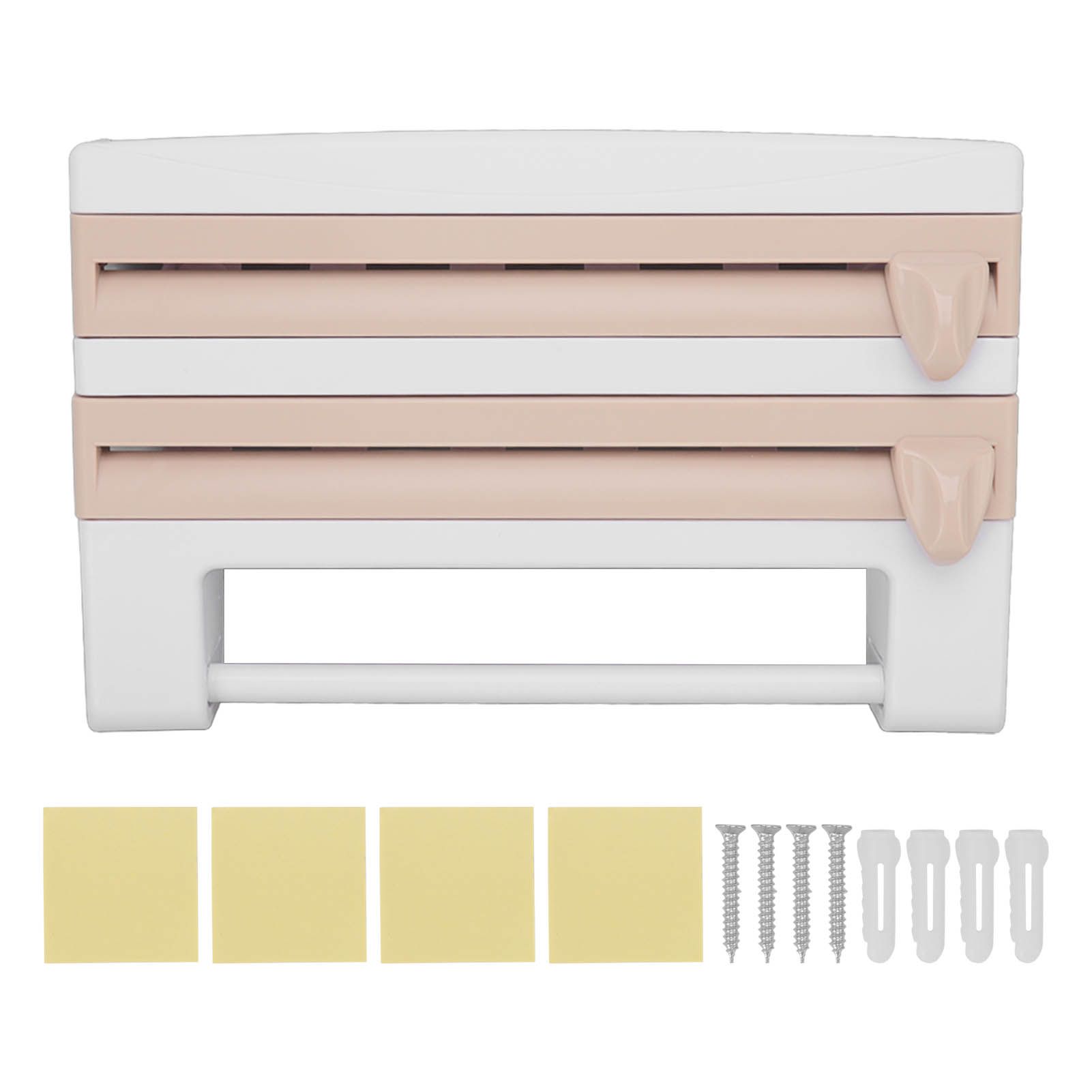 Cling Film Holder Wall Mount Multifunctional Cling Film Cutter with Screws for — image 1