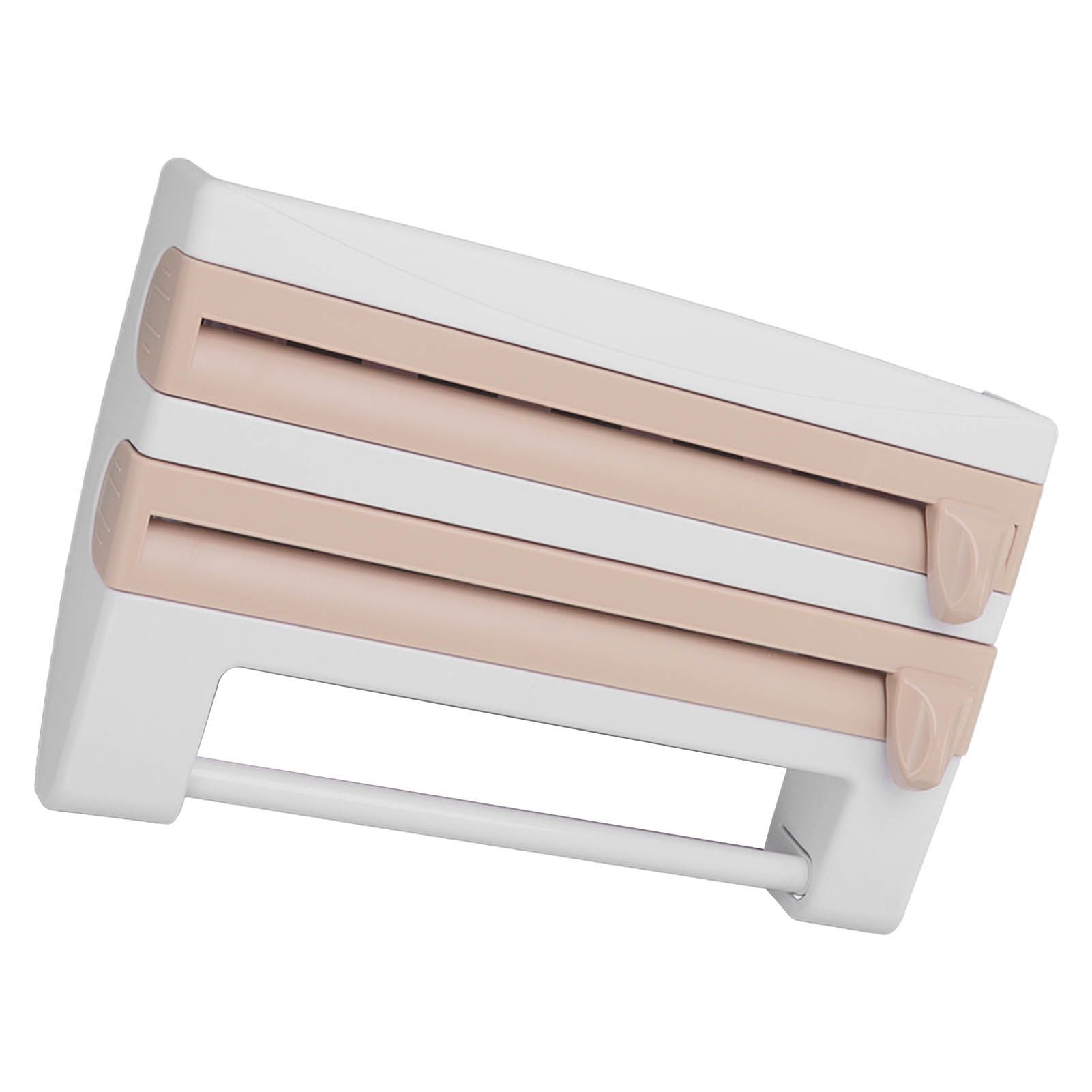 Cling Film Holder Wall Mount Multifunctional Cling Film Cutter with Screws for view 8