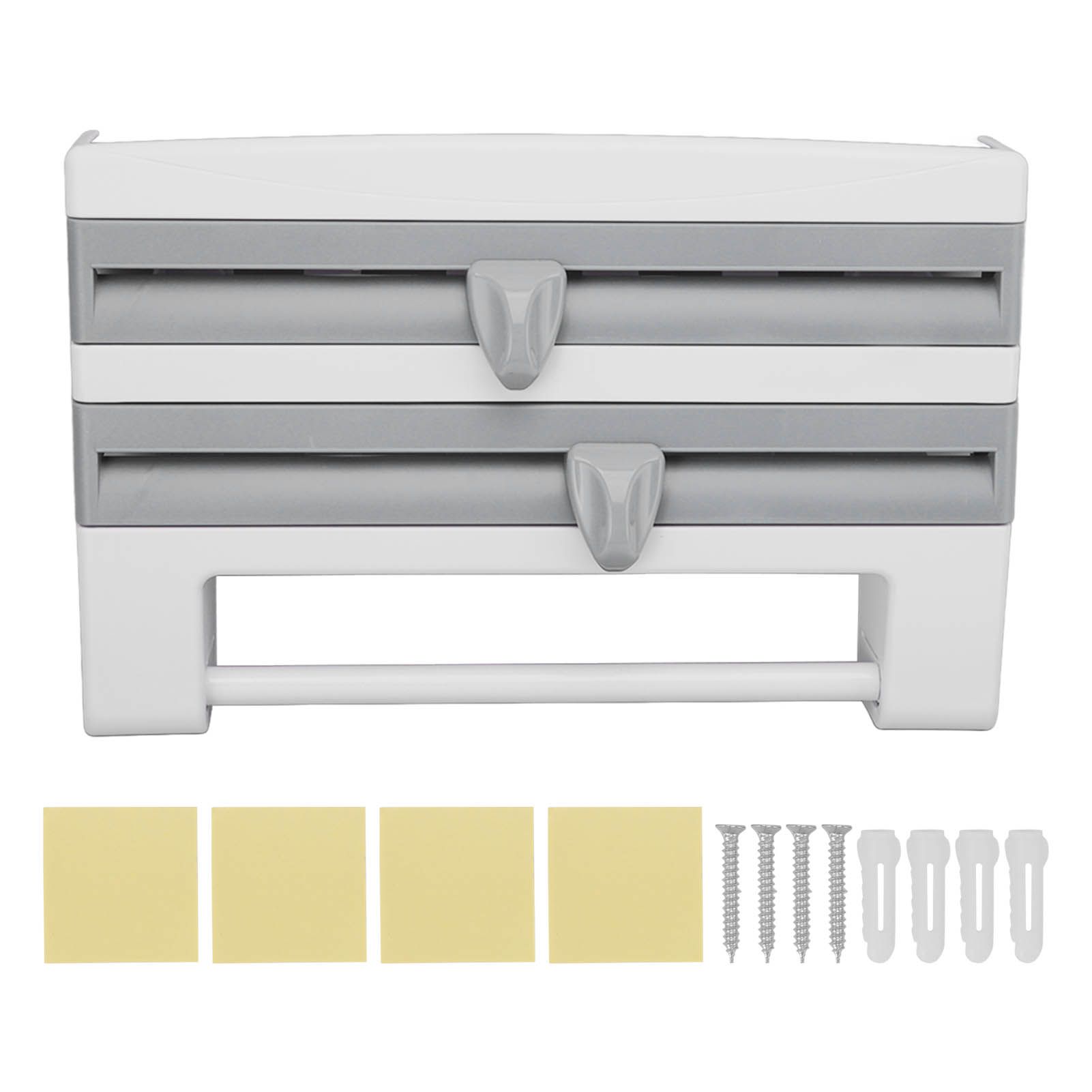Cling Film Holder Wall Mount Multifunctional Cling Film Cutter with Screws for — image 1