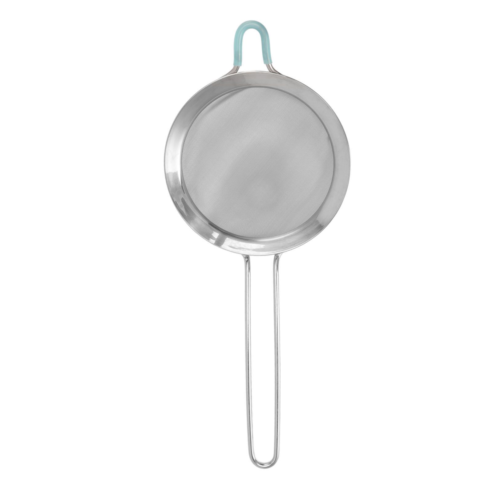 60 Mesh Fine Strainer Stainless Steel Handheld Flour Colander with Long Handle view 4