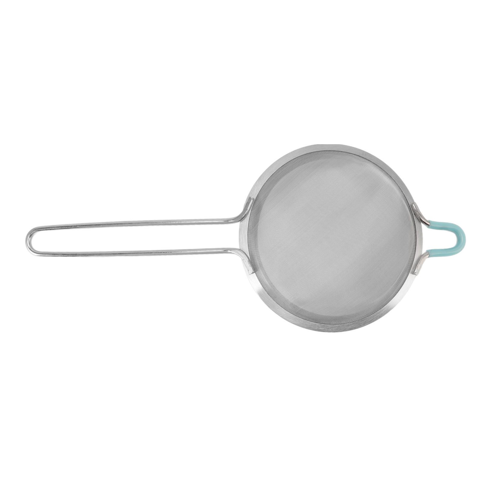 60 Mesh Fine Strainer Stainless Steel Handheld Flour Colander with Long Handle view 5