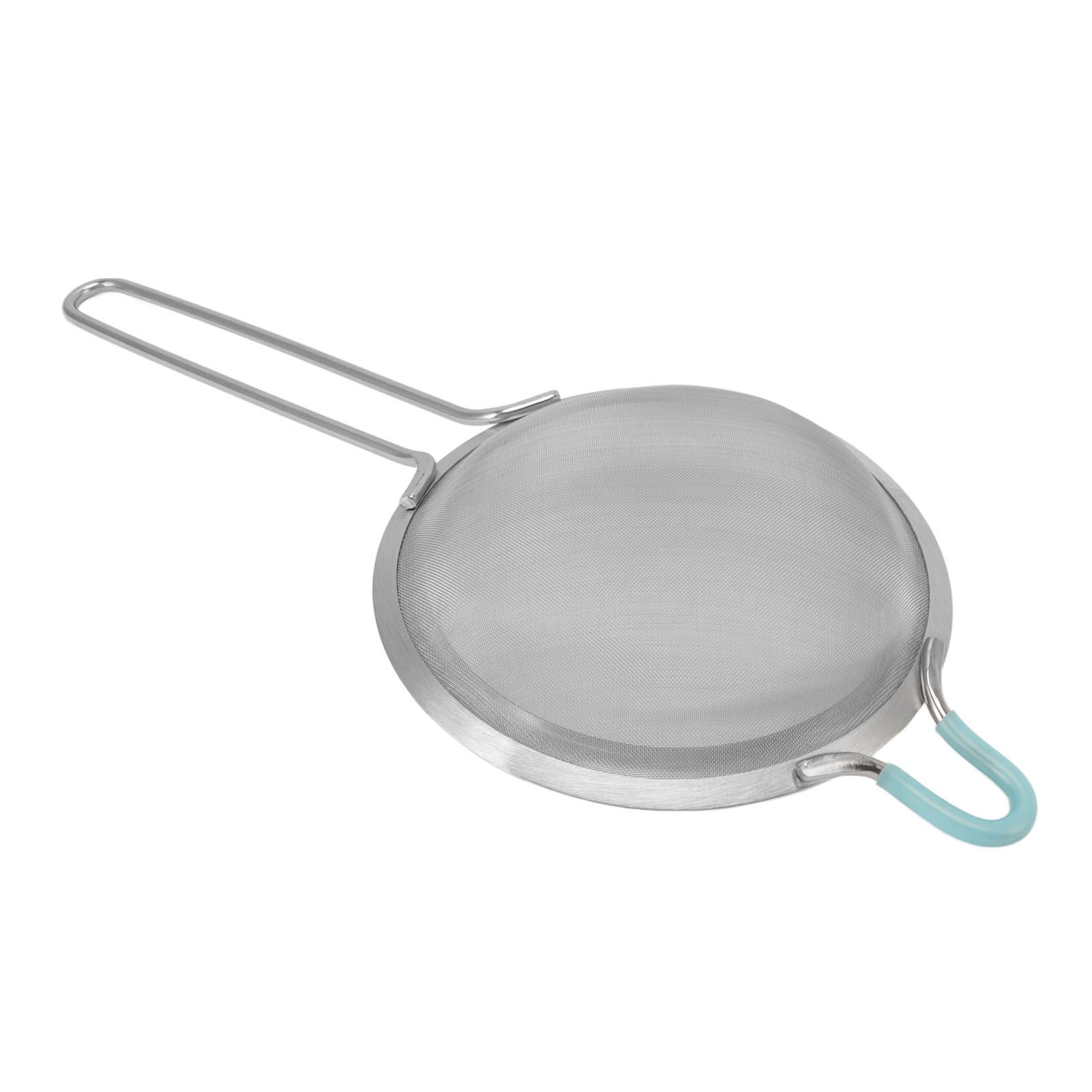 60 Mesh Fine Strainer Stainless Steel Handheld Flour Colander with Long Handle view 9