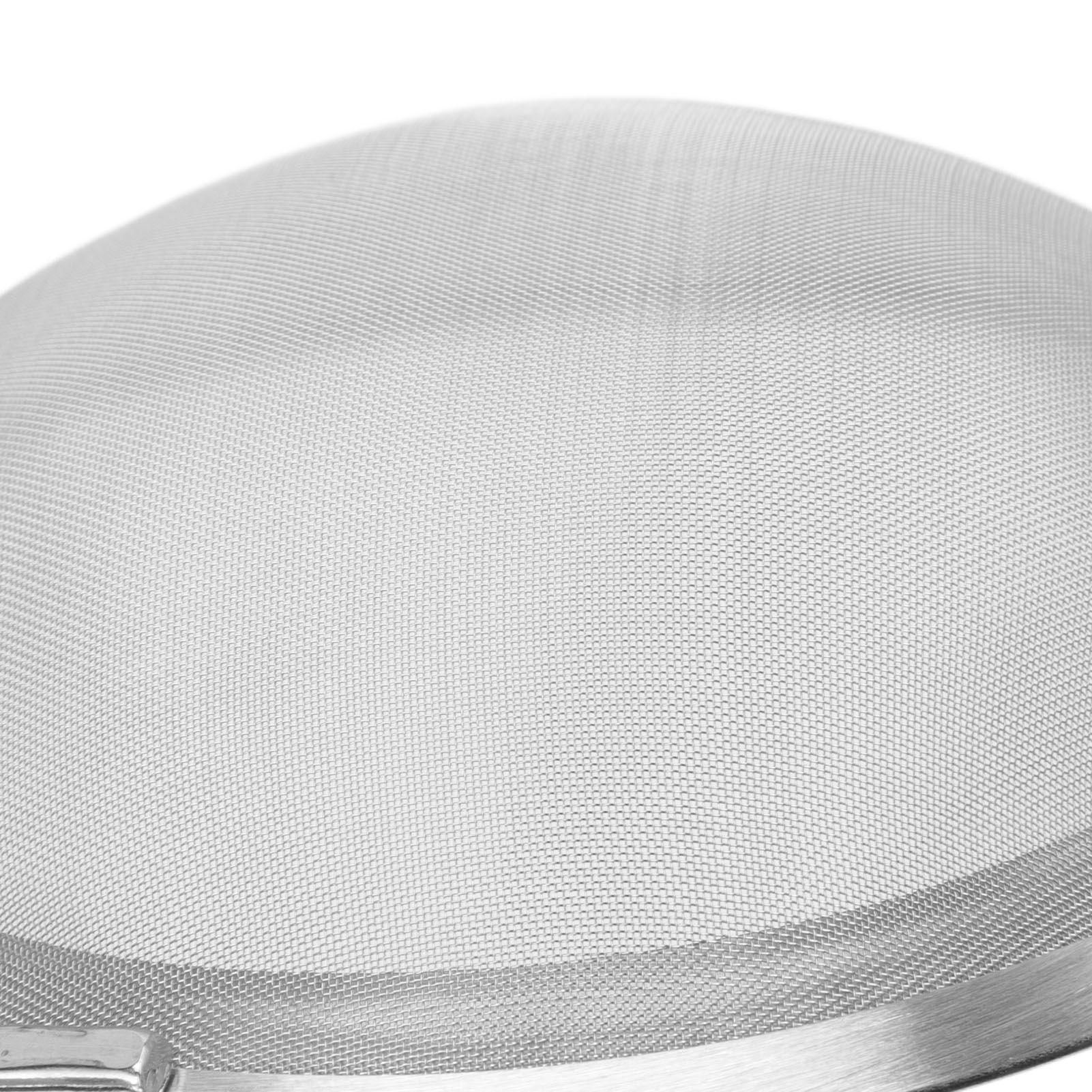 60 Mesh Fine Strainer Stainless Steel Handheld Flour Colander with Long Handle view 14