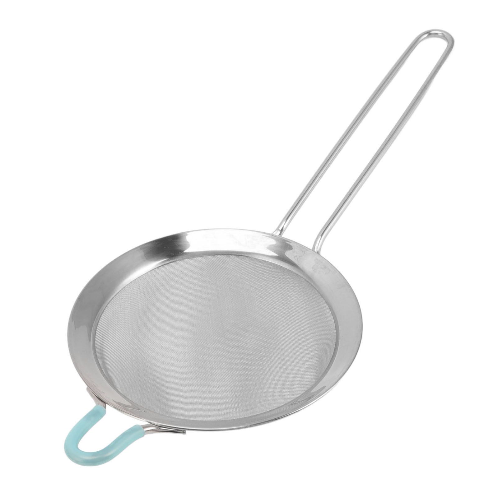 60 Mesh Fine Strainer Stainless Steel Handheld Flour Colander with Long Handle view 7