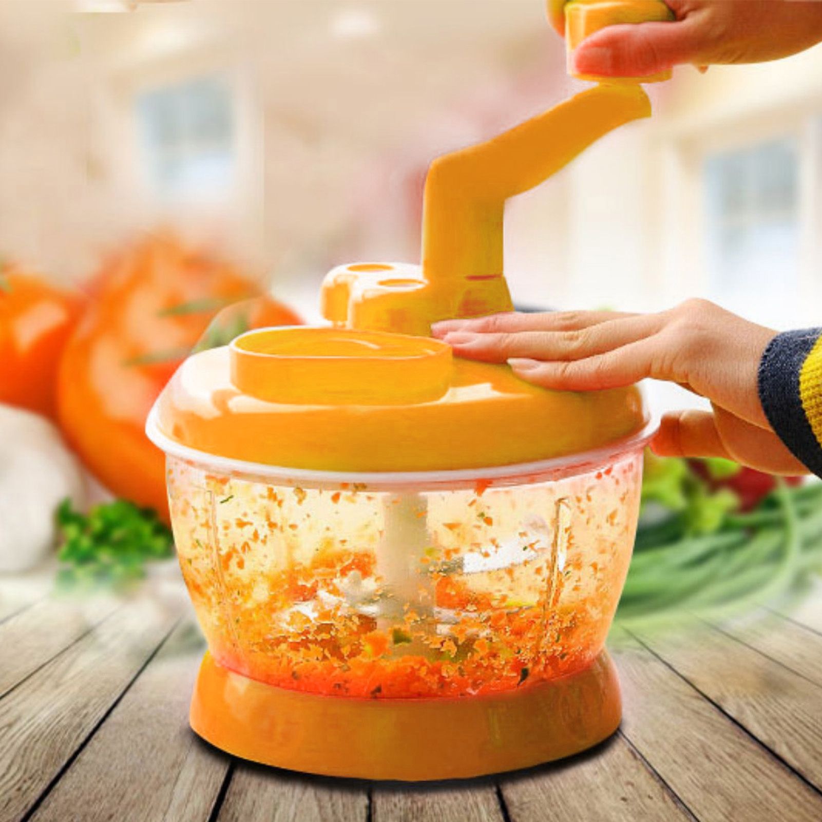 Manual Vegetable Grinder PP Stainless Steel Food Grade Compact Portable Food view 11