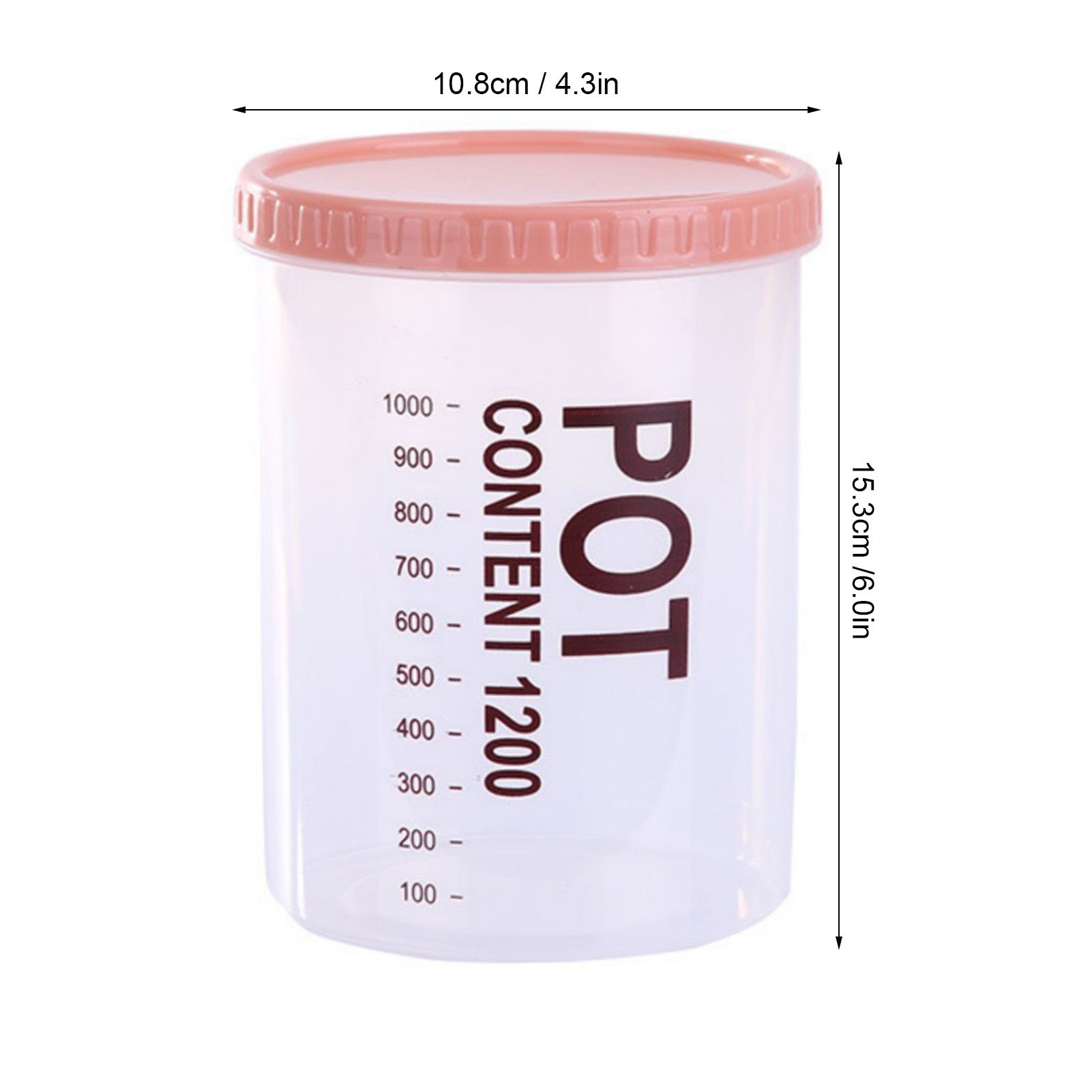 Storage Jars Plastic Material Stackable Transparent Body Large Capacity view 2