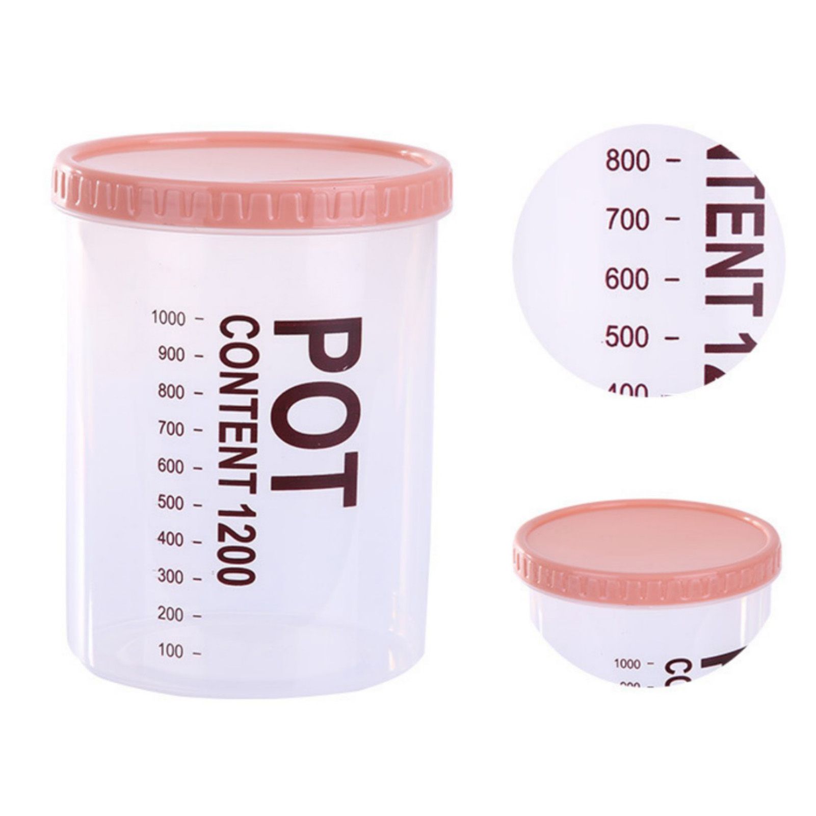 Storage Jars Plastic Material Stackable Transparent Body Large Capacity view 3