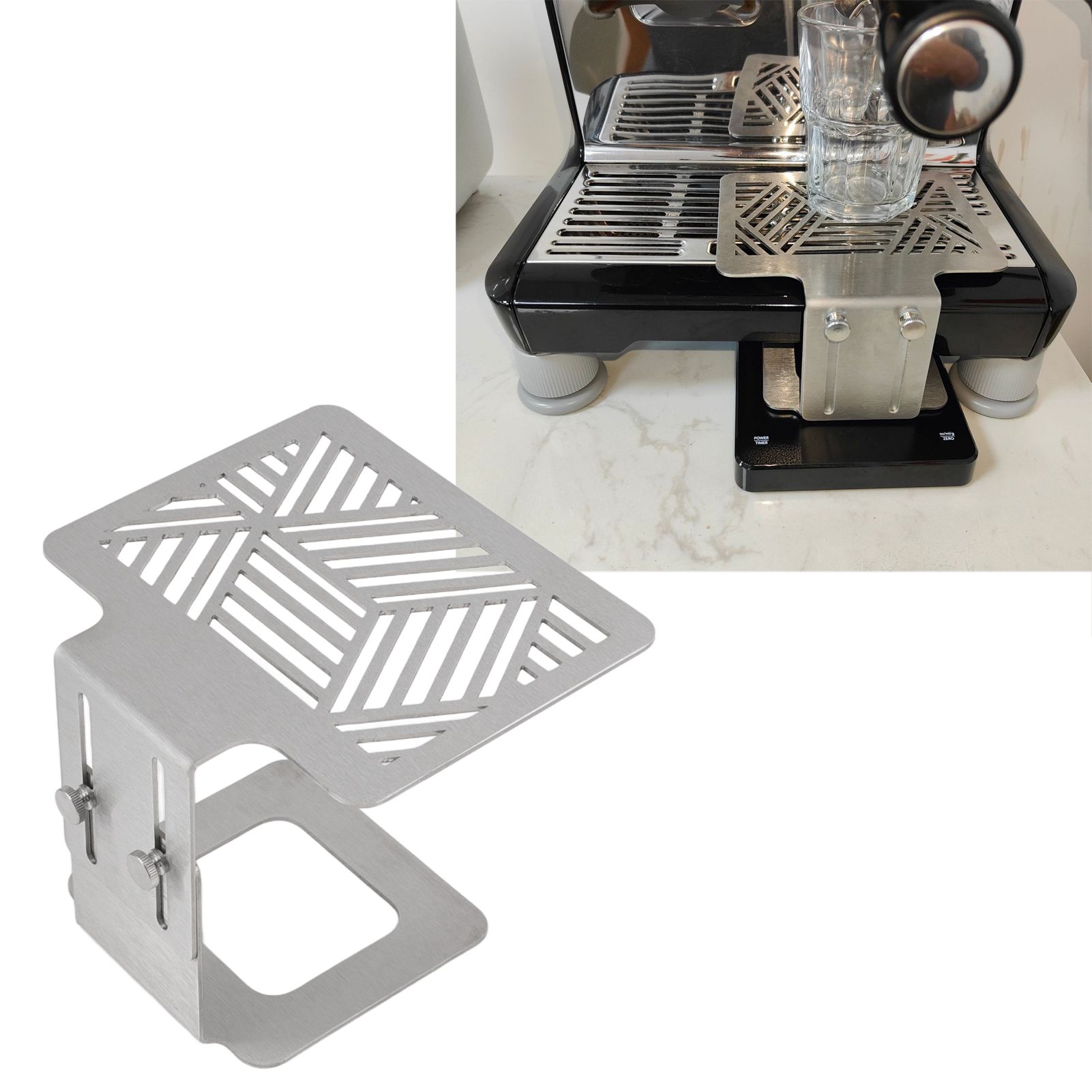 Coffee Machine Electronic Scale Rack 304 Stainless Steel Adjustable Height view 9
