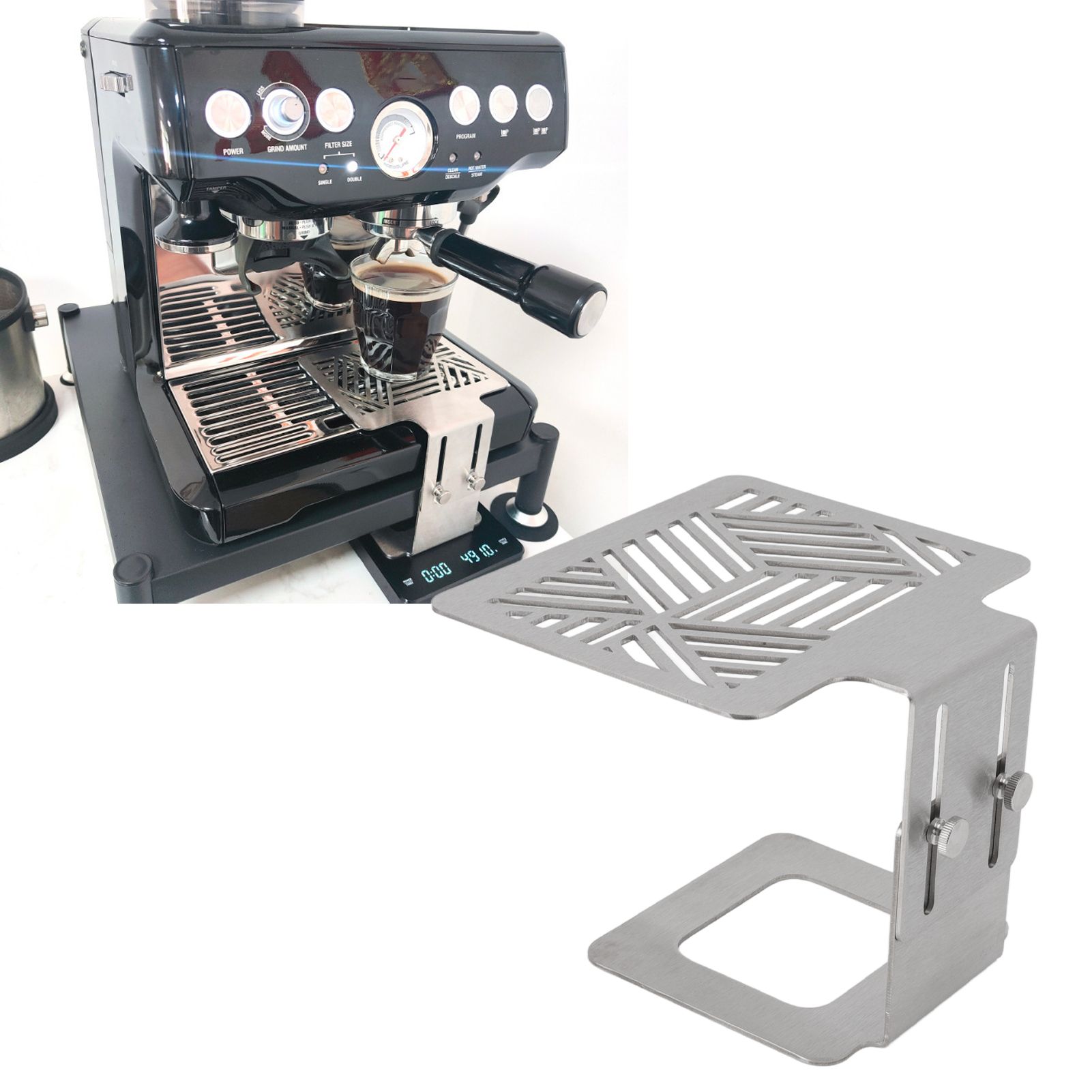 Coffee Machine Electronic Scale Rack 304 Stainless Steel Adjustable Height view 10