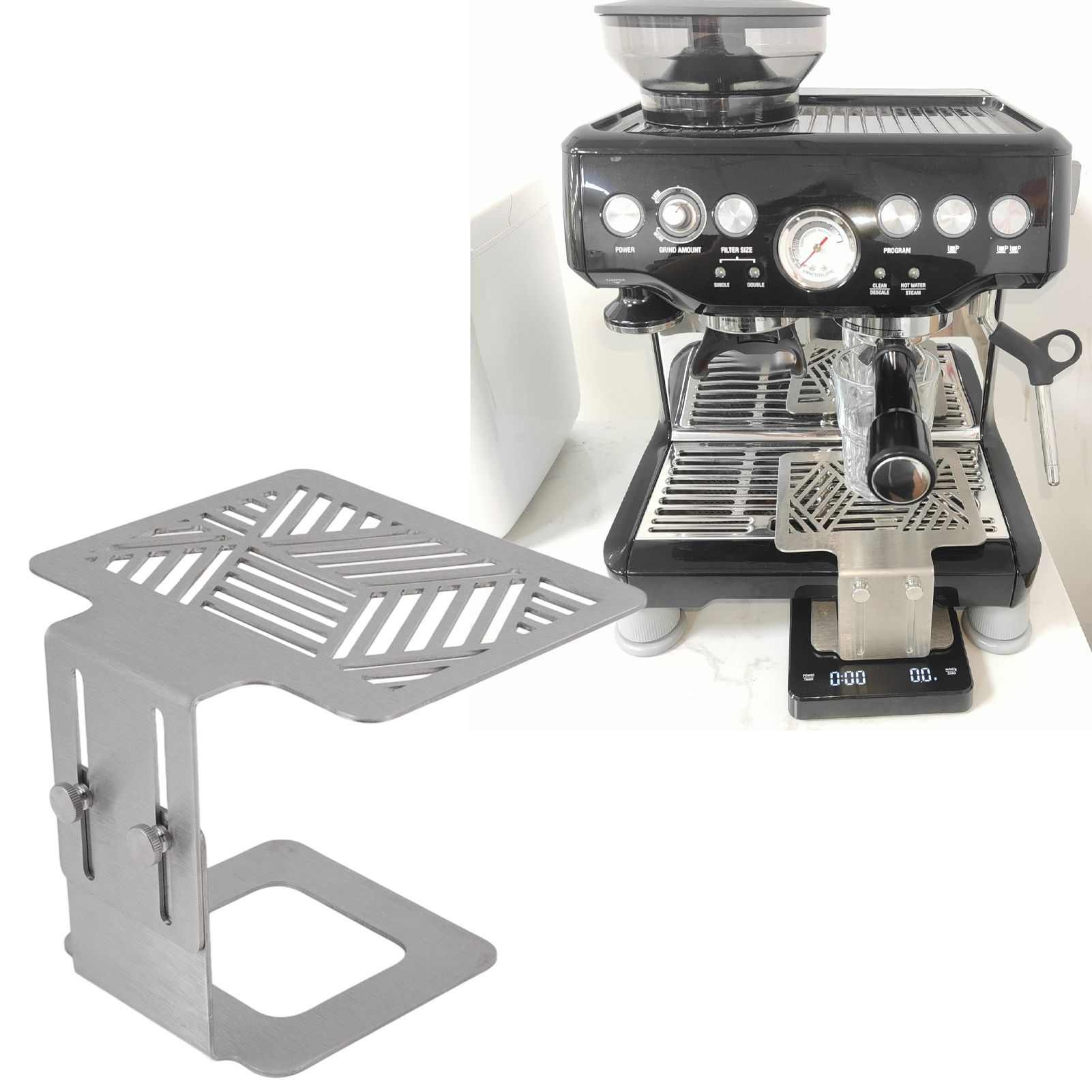 Coffee Machine Electronic Scale Rack 304 Stainless Steel Adjustable Height view 11