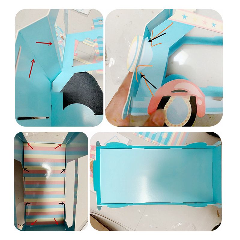 Cartoon Car Cake Stand Dessert Table DIY Disposable Paper Wedding Birthday view 5