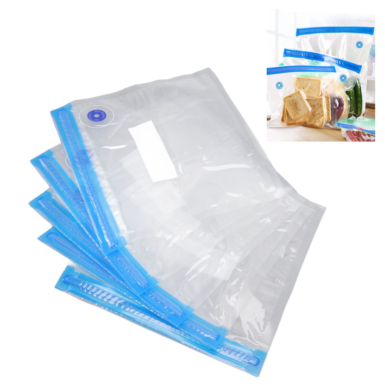 10pcs Food Vacuum Bag 22x21cm Household Thickened Transparent Food Grade view 11