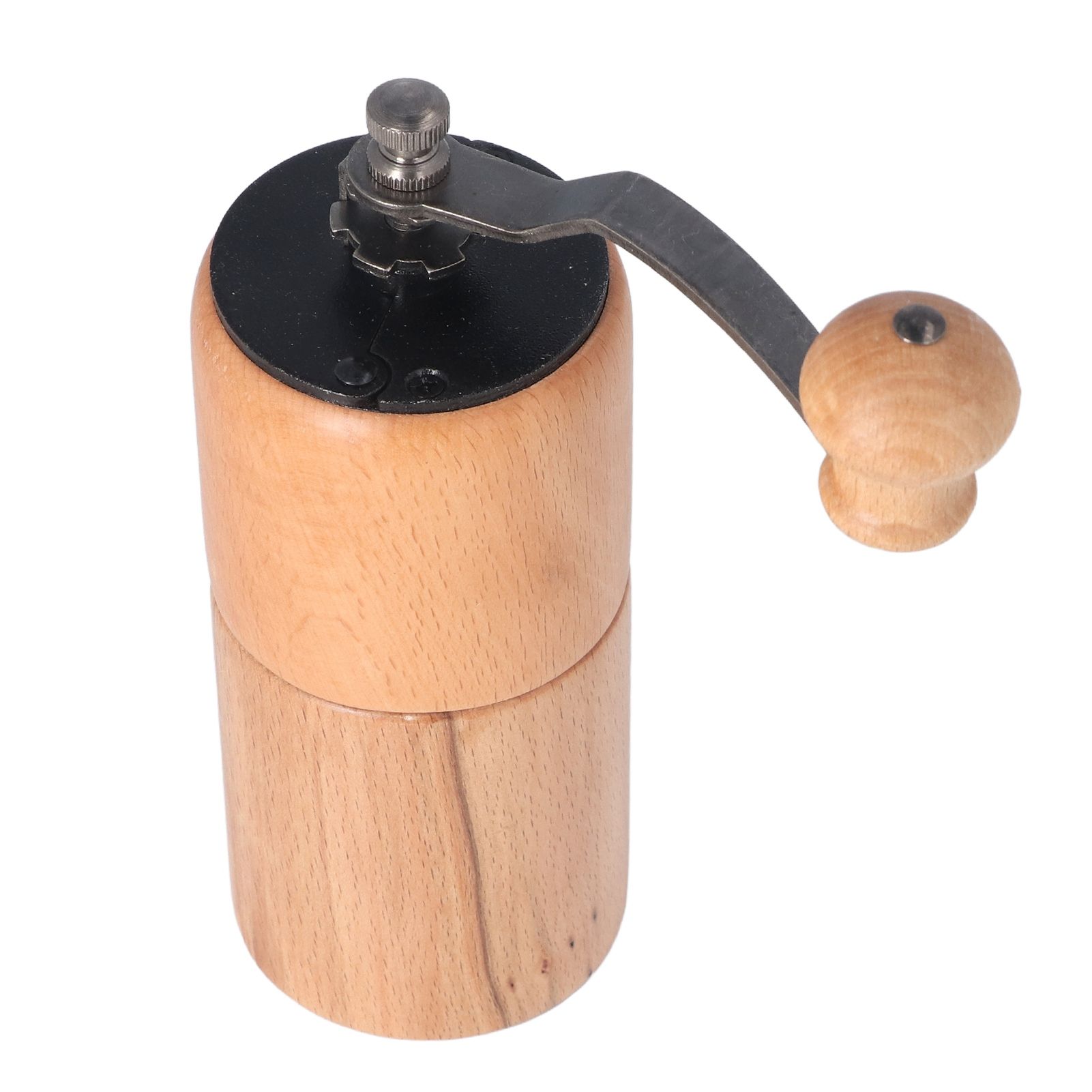 Manual Coffee Grinder Adjustable Coarseness Quiet Portable Wooden Hand Crank view 3