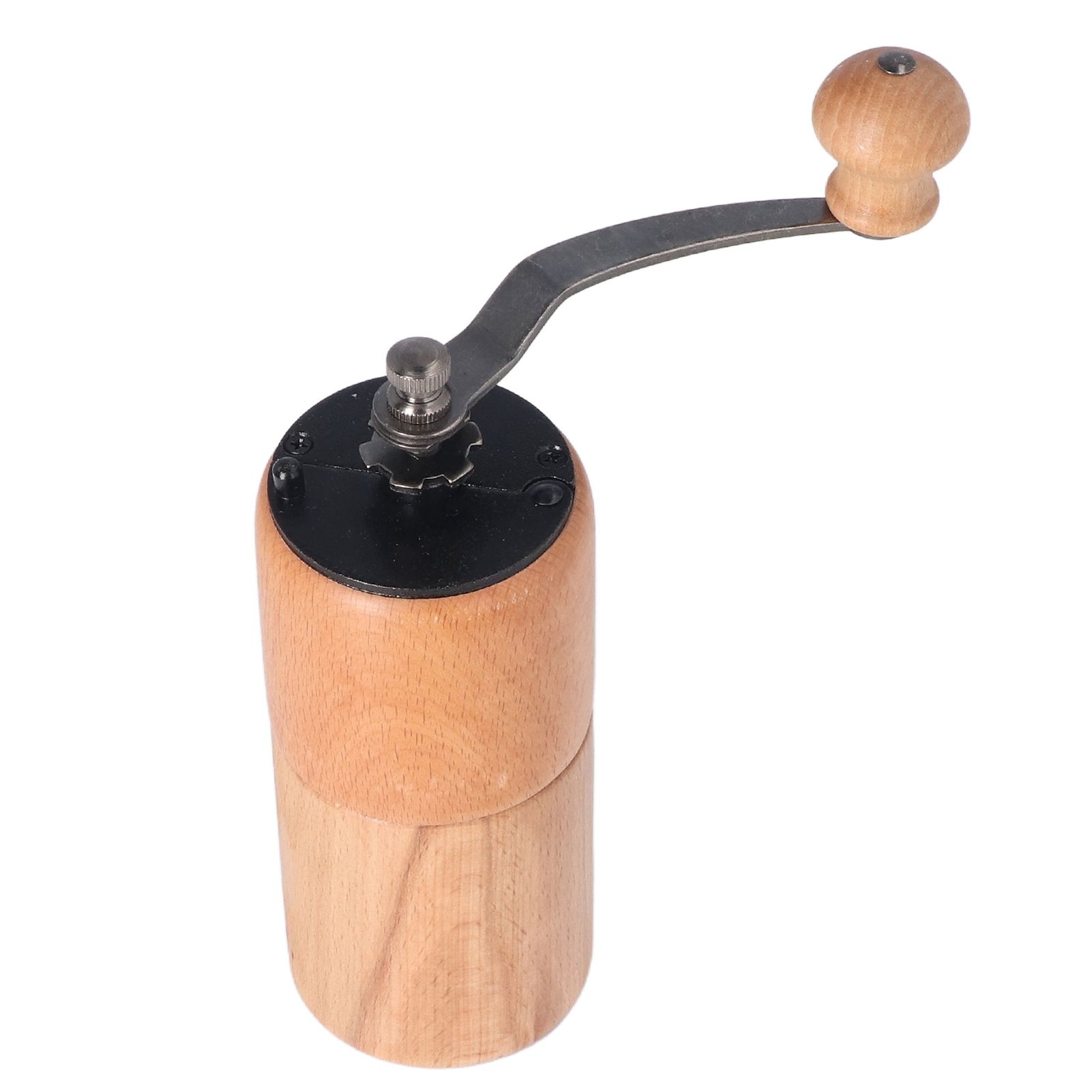 Manual Coffee Grinder Adjustable Coarseness Quiet Portable Wooden Hand Crank view 5