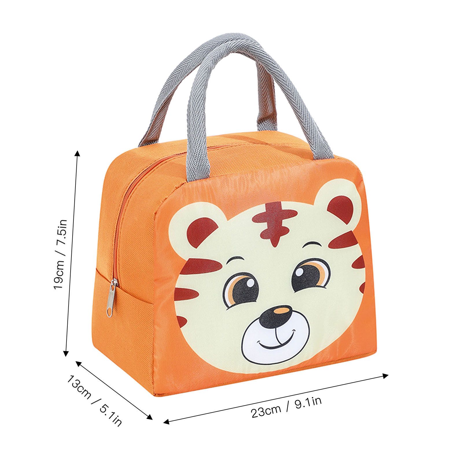 Lunch Bag Cute Cartoon Animal Pattern Waterproof Large Capacity Portable view 5