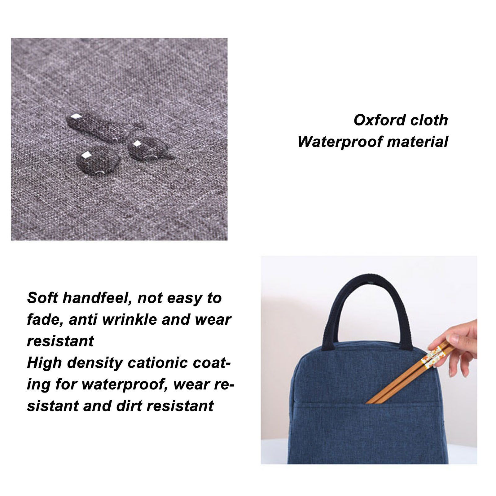 Tote Lunch Bag Reusable Insulated Cooler High Capacity Waterproof for Men view 9
