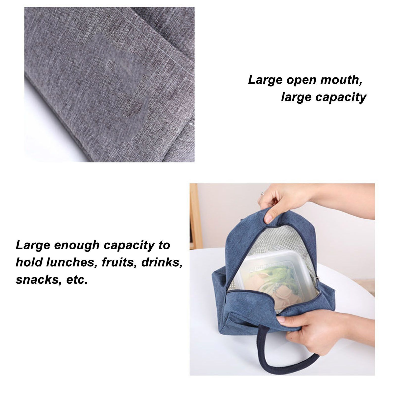 Tote Lunch Bag Reusable Insulated Cooler High Capacity Waterproof for Men view 10