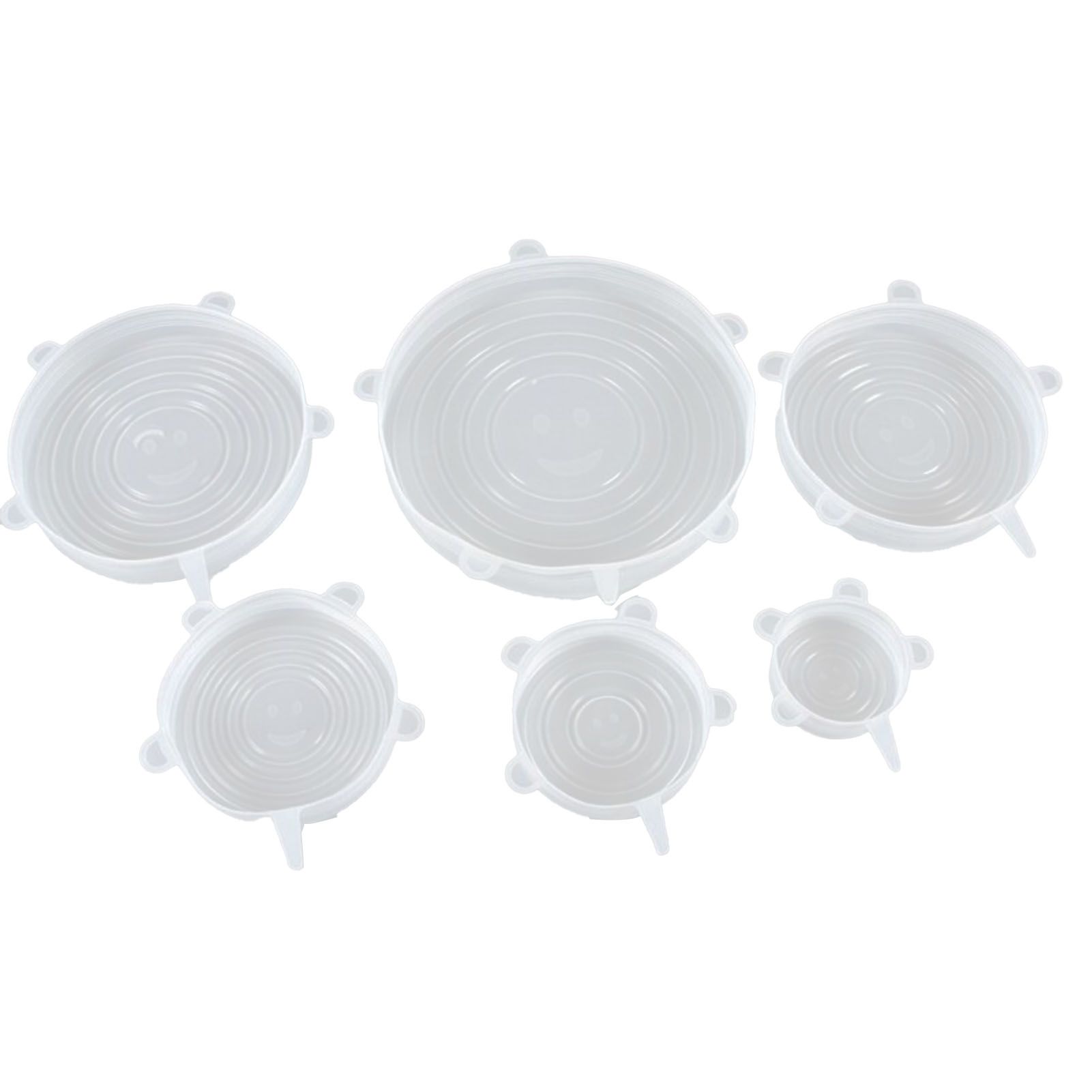 6 Pcs Silicone Stretch Lids High Temperature Resistance Round Reusable — image 1