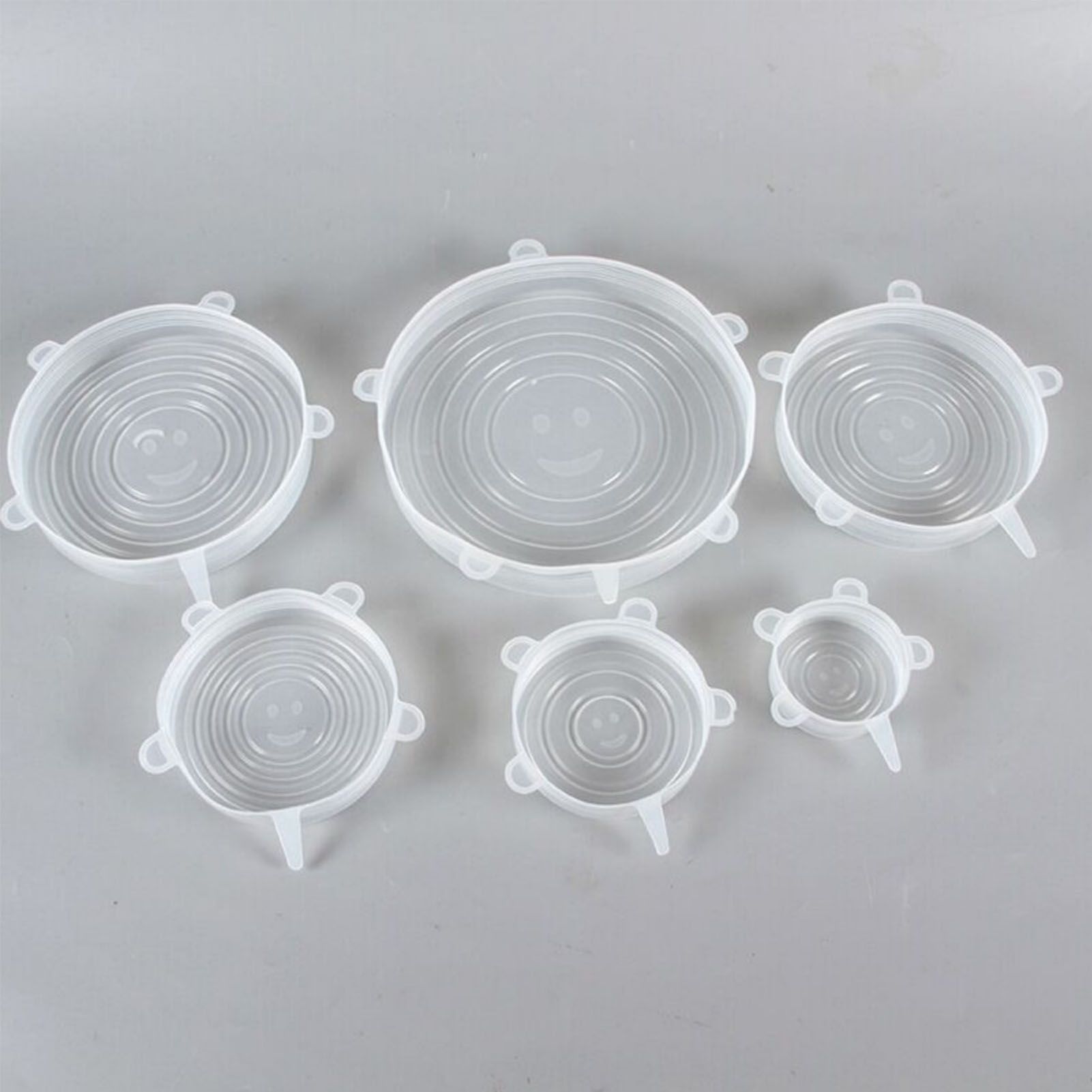 6 Pcs Silicone Stretch Lids High Temperature Resistance Round Reusable view 7
