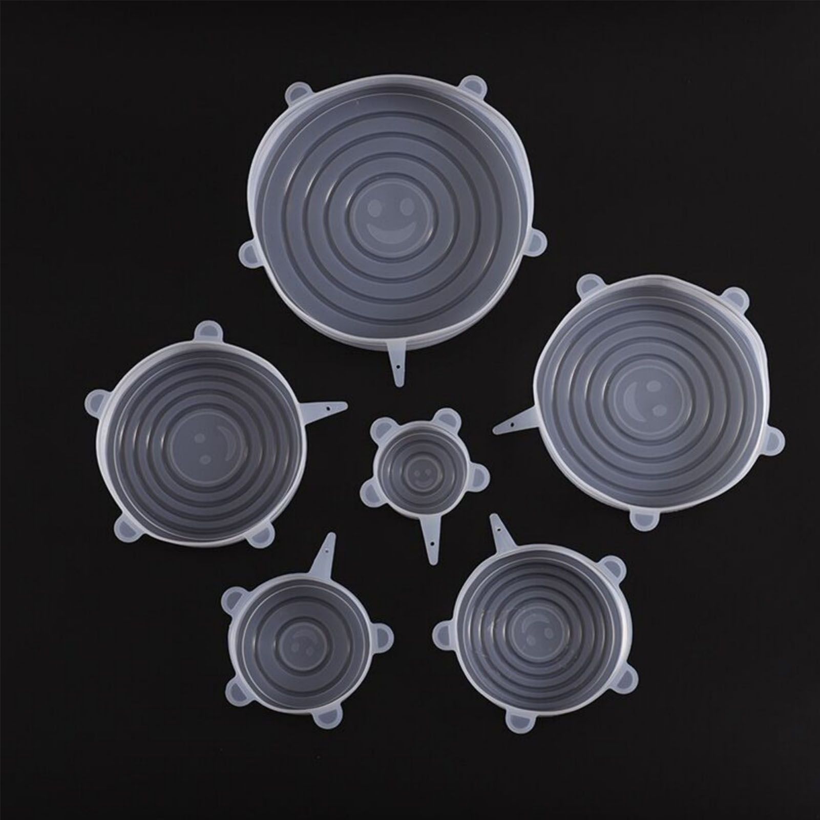 6 Pcs Silicone Stretch Lids High Temperature Resistance Round Reusable view 8