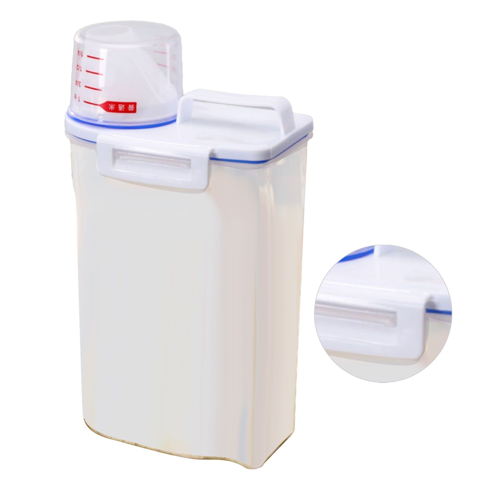 Rice Container Portable Compact 2kg Capacity Box Design Food Grade PP Plastic view 2