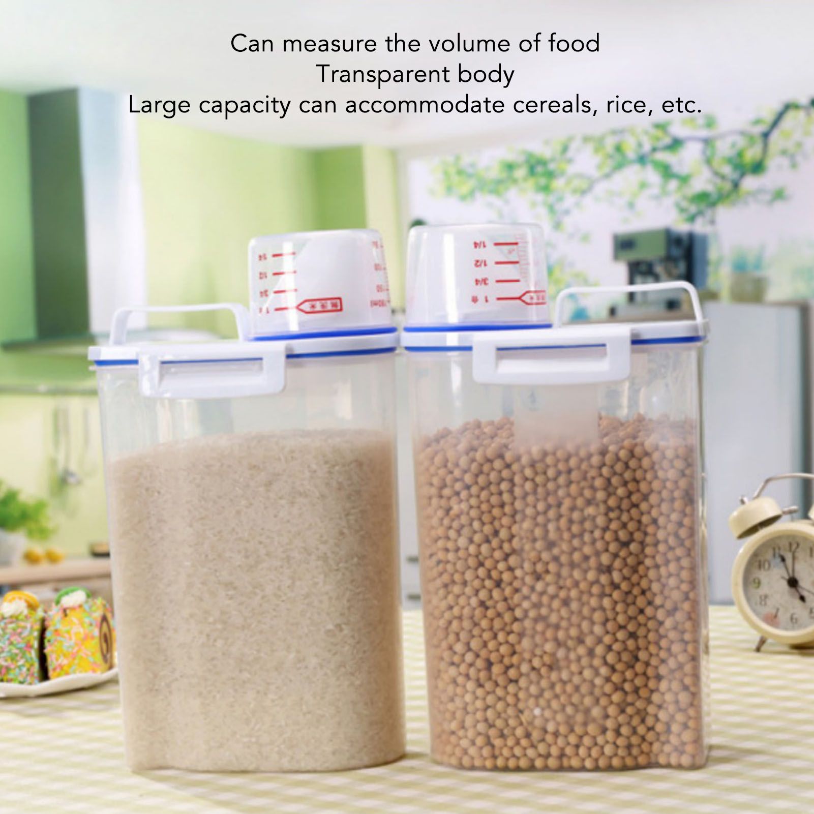 Rice Container Portable Compact 2kg Capacity Box Design Food Grade PP Plastic view 4