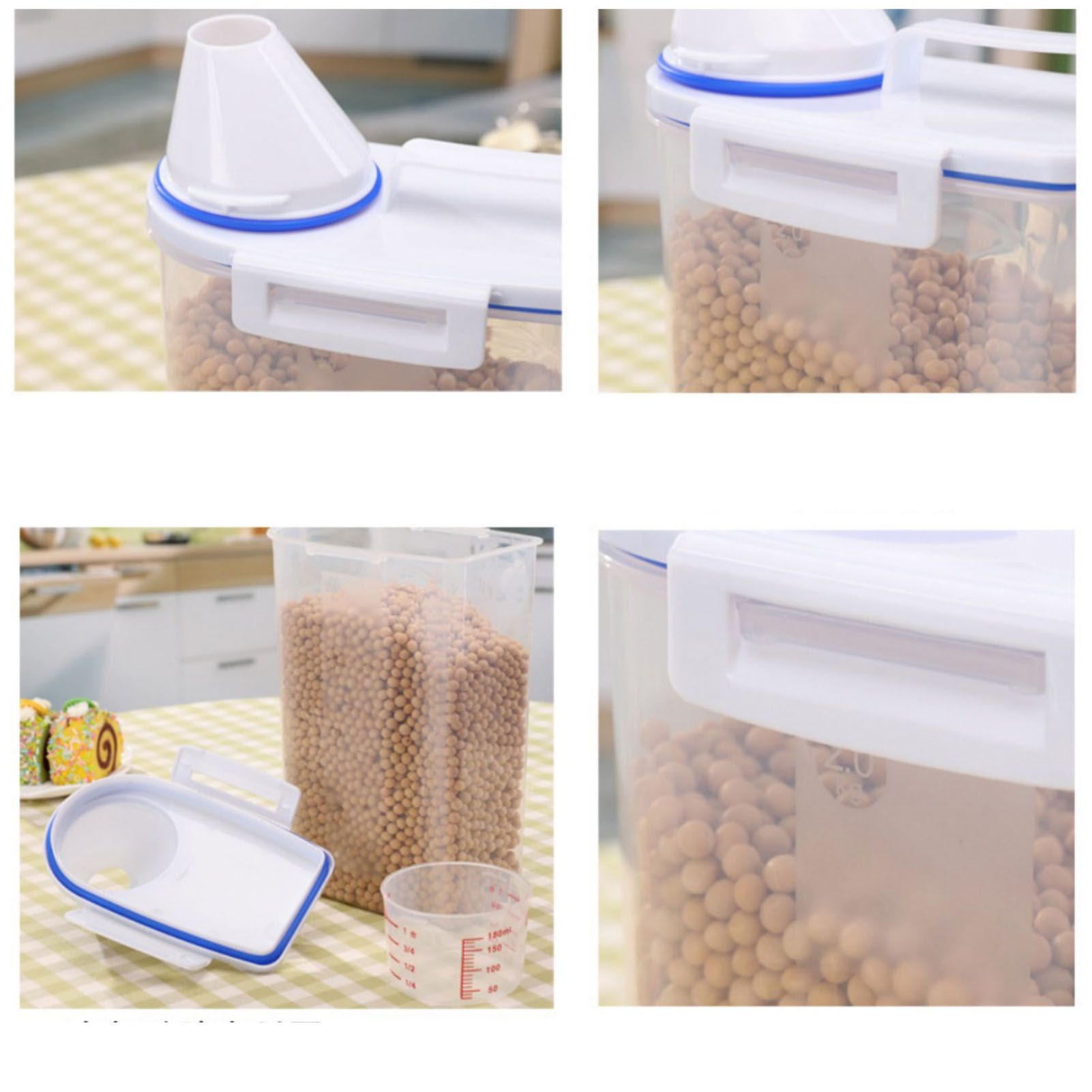 Rice Container Portable Compact 2kg Capacity Box Design Food Grade PP Plastic view 8