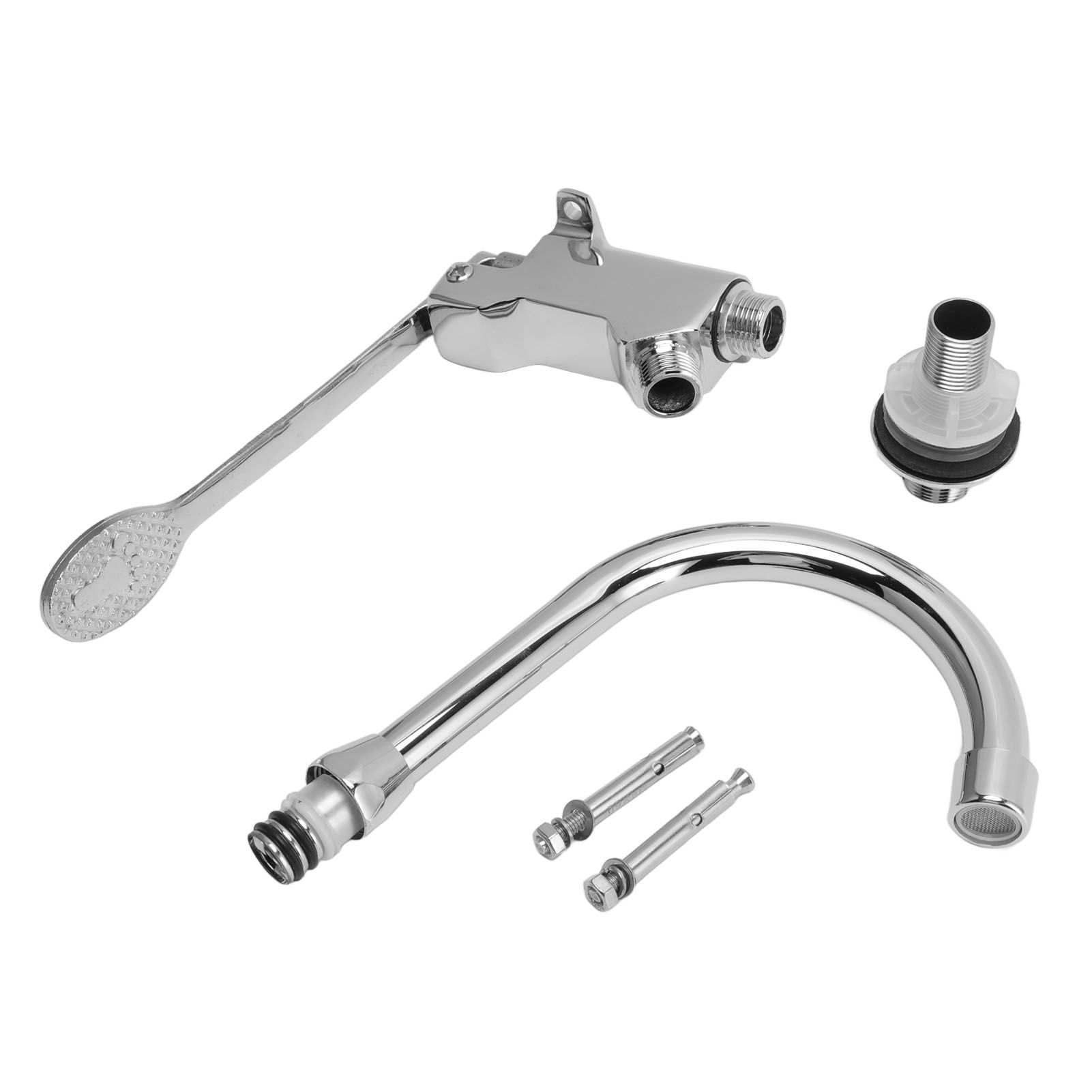 Foot Pedal Control Valve Faucet Stainless Steel Kitchen Sink Water Tap