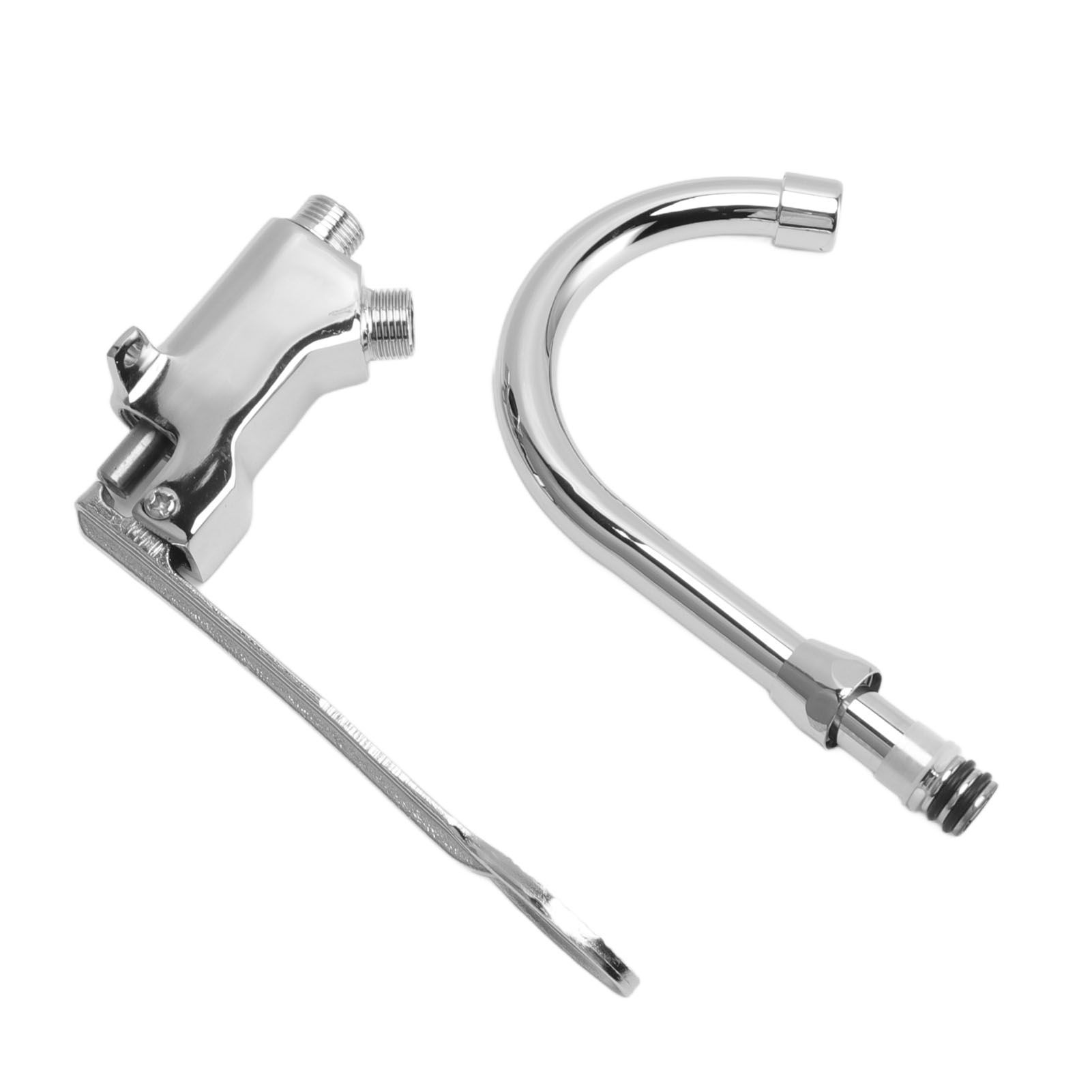 Foot Pedal Control Valve Faucet Stainless Steel Kitchen Sink Water Tap view 4