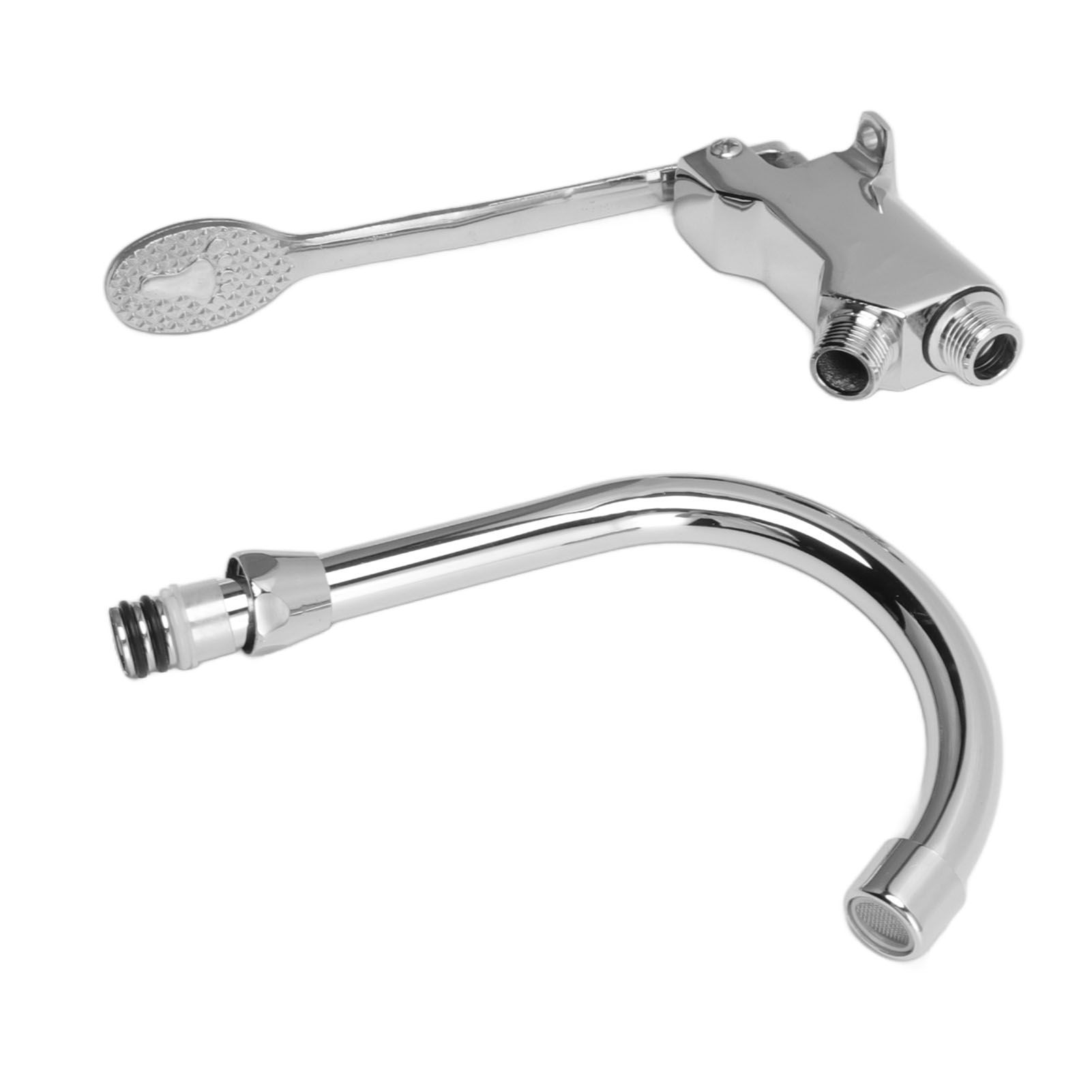 Foot Pedal Control Valve Faucet Stainless Steel Kitchen Sink Water Tap view 5