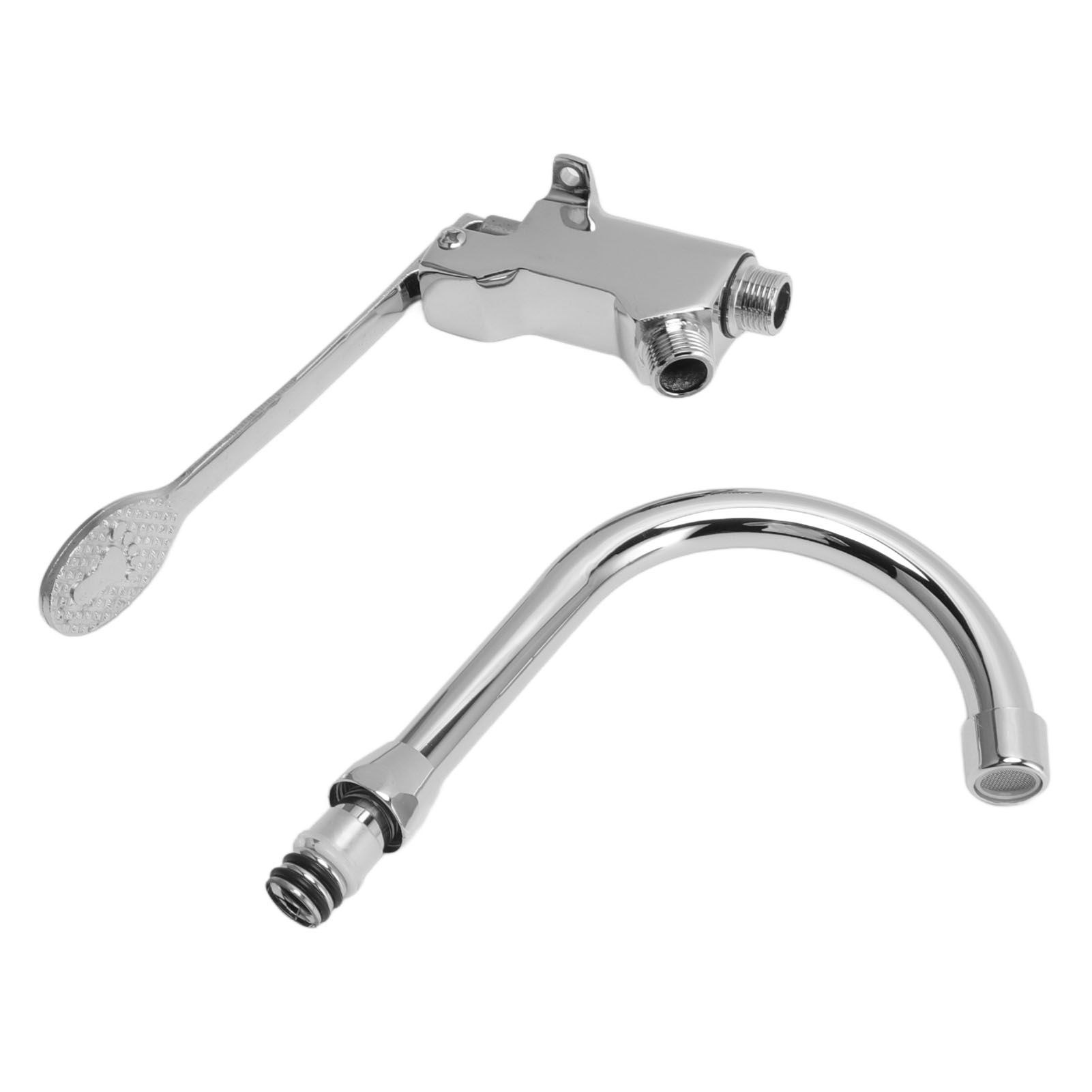 Foot Pedal Control Valve Faucet Stainless Steel Kitchen Sink Water Tap view 6