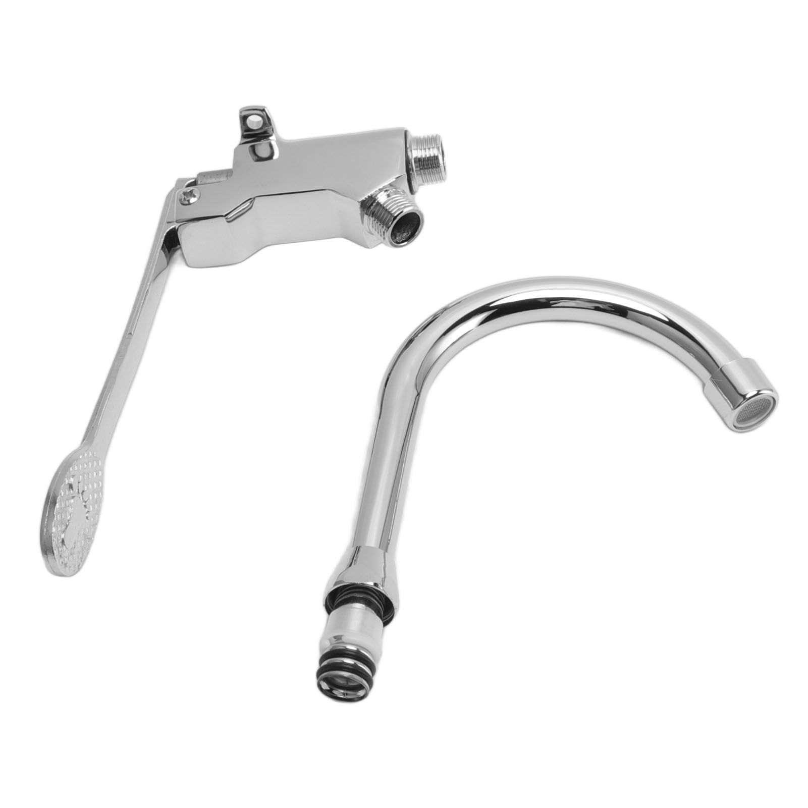 Foot Pedal Control Valve Faucet Stainless Steel Kitchen Sink Water Tap view 7