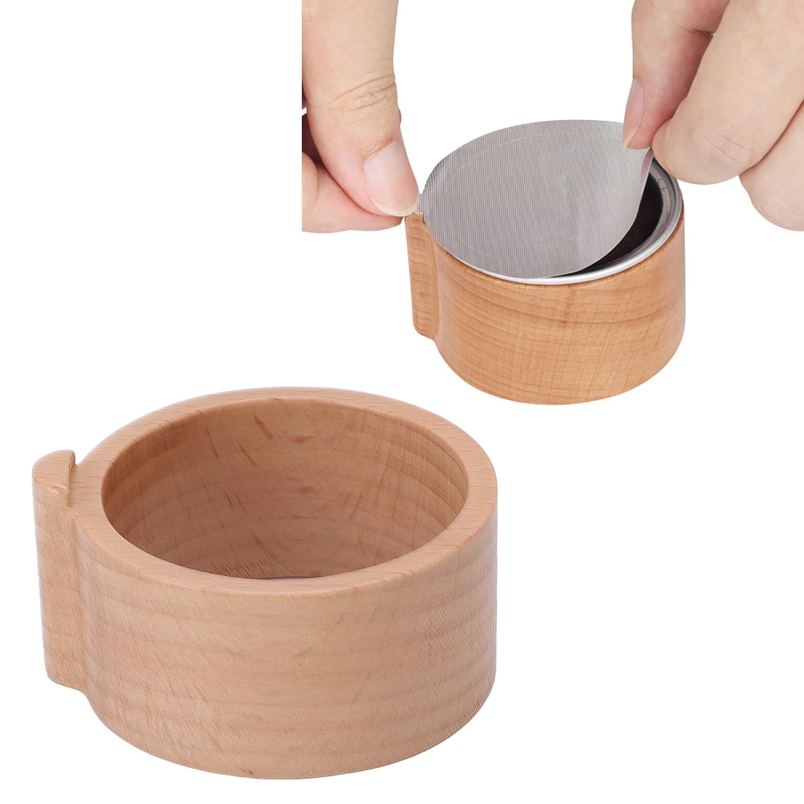 Coffee Capsule Refill Holder Beech Wood Coffee Pod Aluminum Foil Seals Holder view 10