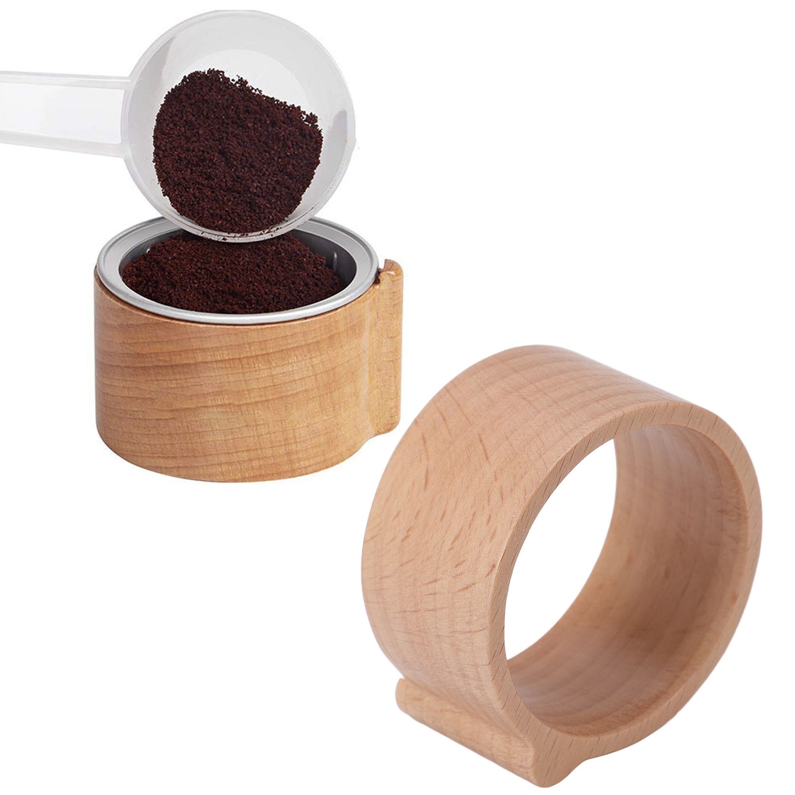 Coffee Capsule Refill Holder Beech Wood Coffee Pod Aluminum Foil Seals Holder view 12