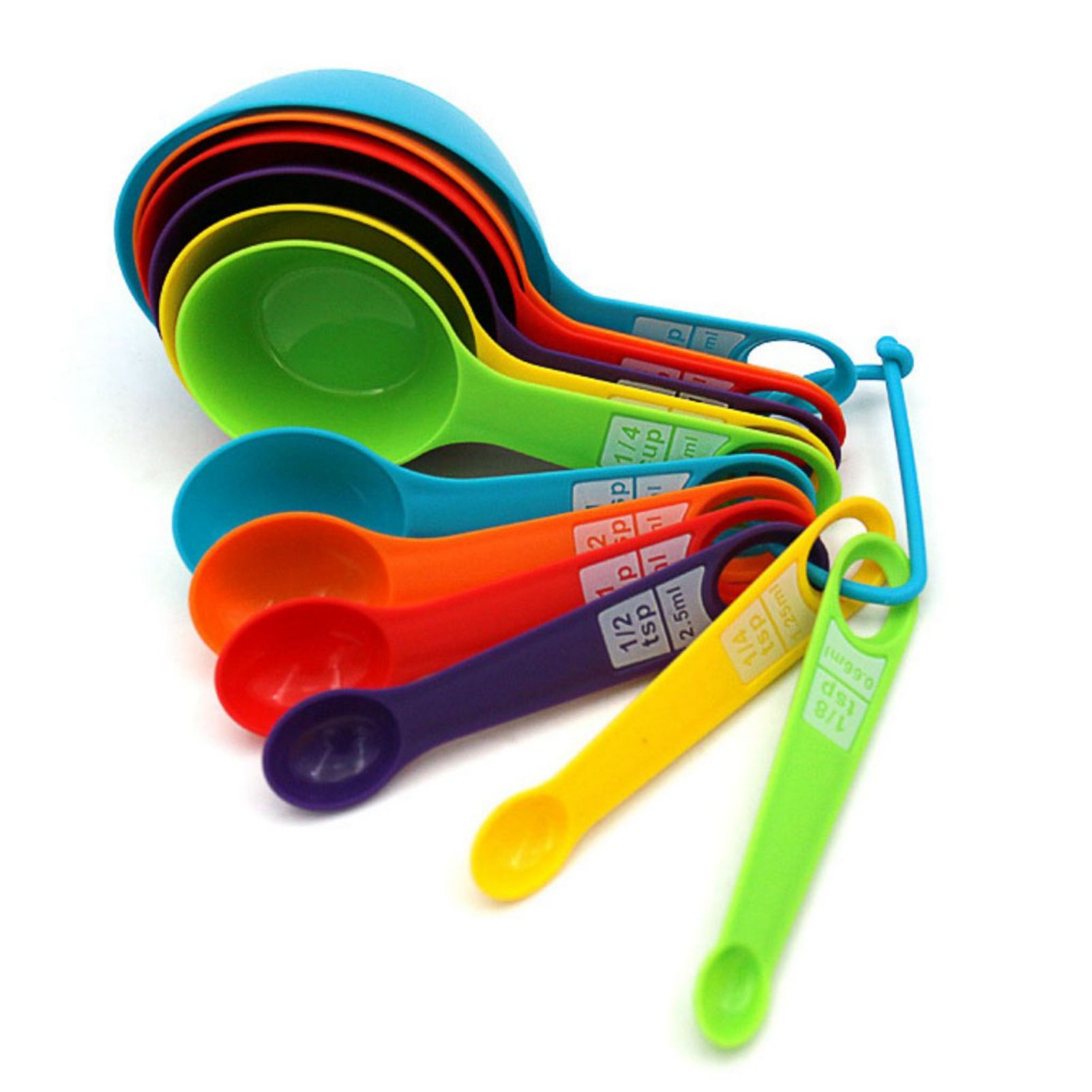 12Pcs Colorful Measure Cups and Spoons Set Safe Healthy Easy Storage DIY view 5
