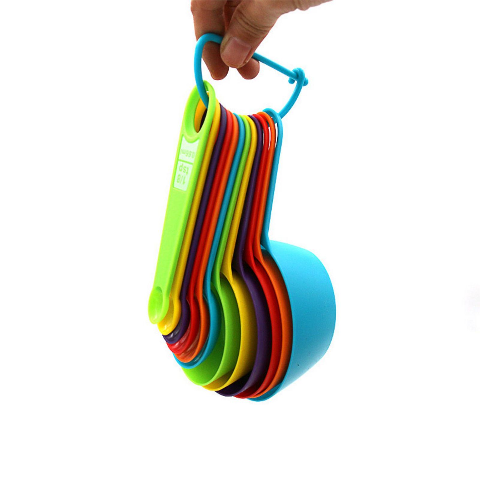 12Pcs Colorful Measure Cups and Spoons Set Safe Healthy Easy Storage DIY view 6