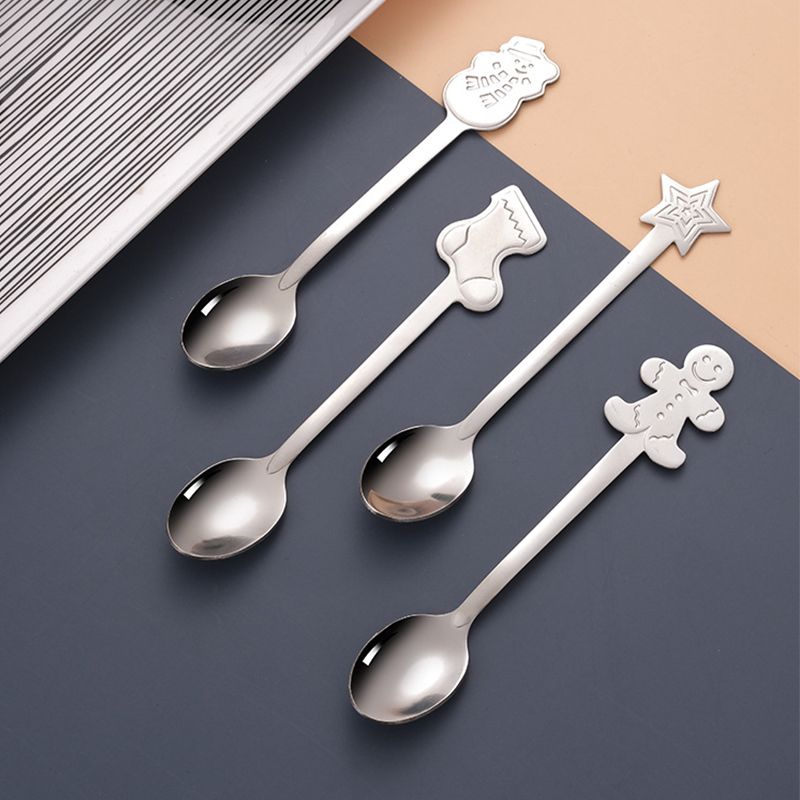 Coffee Spoon Set Stainless Steel Dessert Cake Spoon for Christmas Gifts Family view 2