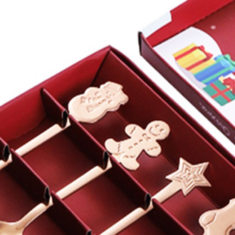 Coffee Spoon Set Stainless Steel Dessert Cake Spoon for Christmas Gifts Family view 2