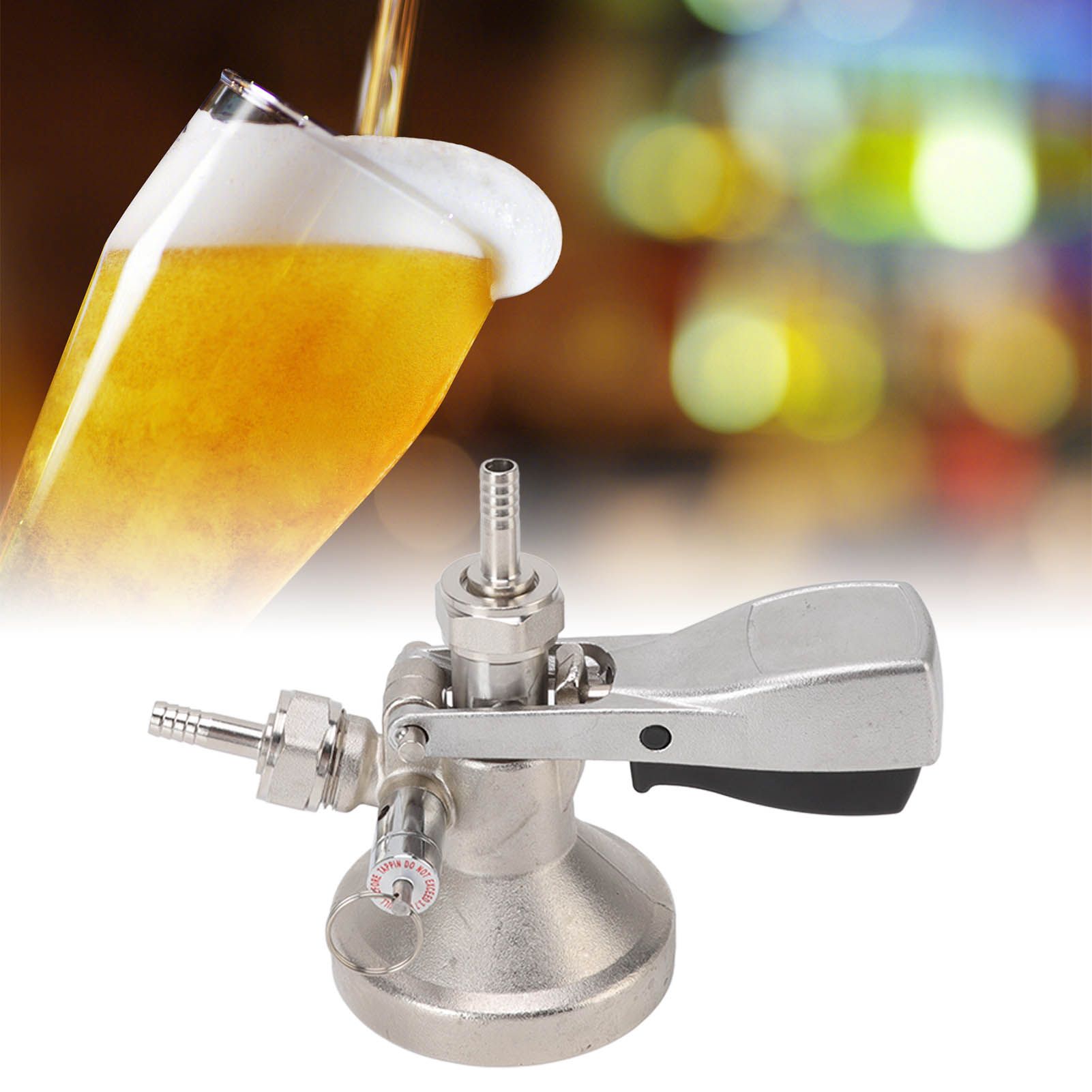G Type Beer Keg Coupler Stainless Steel Probe Brass Body Triangular Beer view 12