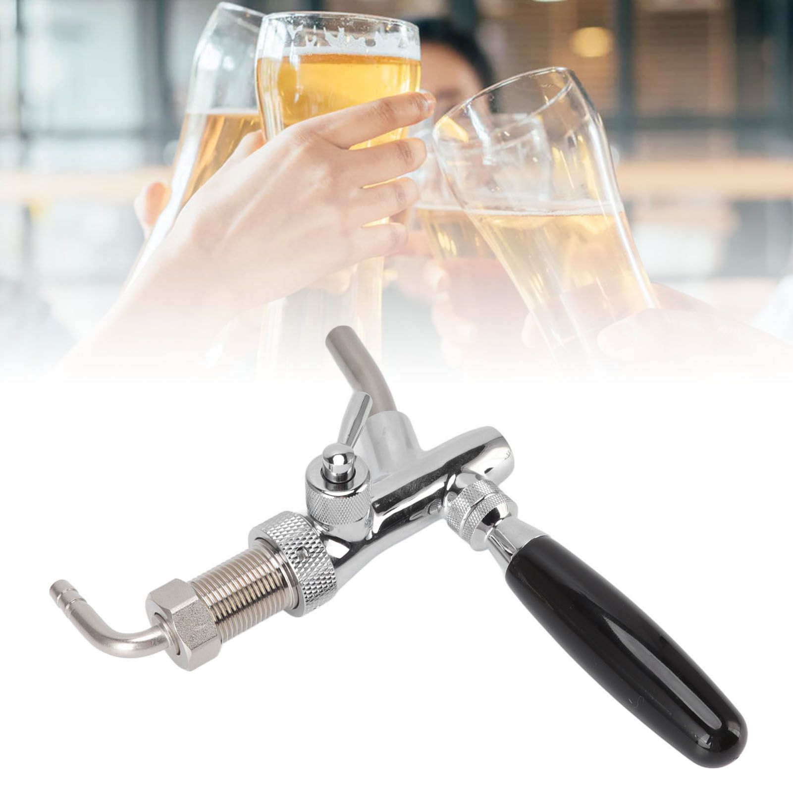 G5/8 Beer Tap Faucet Stainless Steel 304 Draft Beer Dispenser Faucet Beer Flow view 11