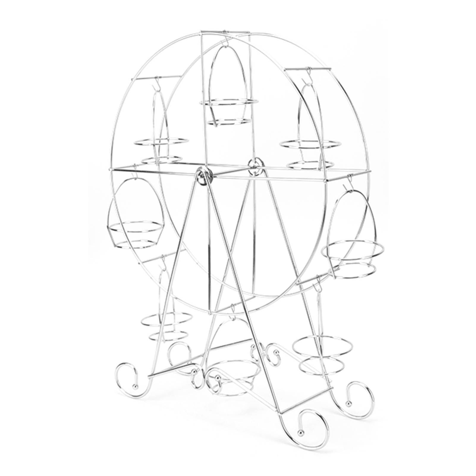 Cupcake Display Rack Iron Rotatable Eight Cupcakes Wheel Cupcake Stand for DIY view 2