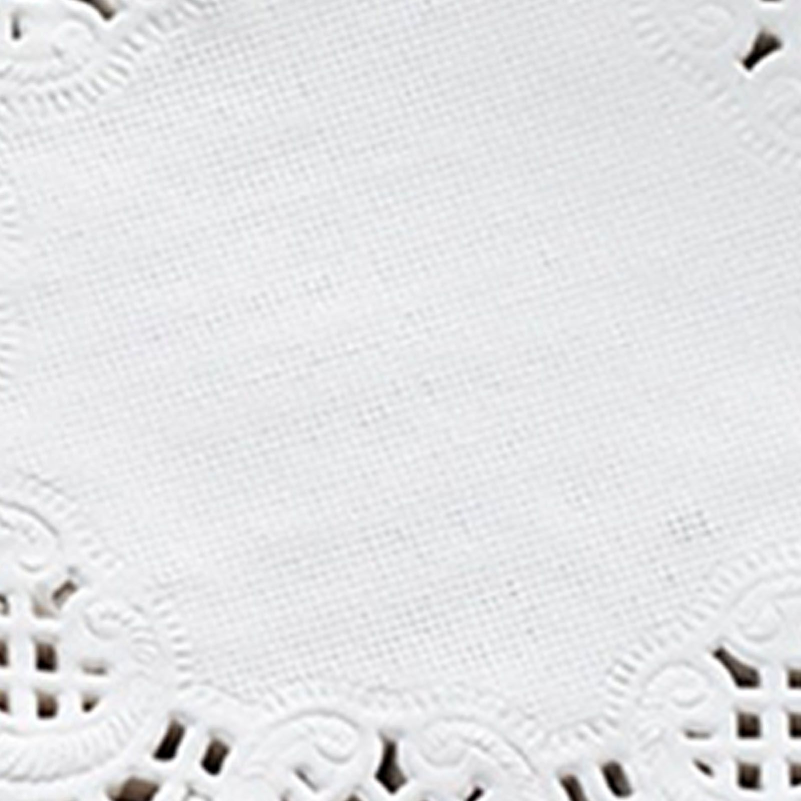 150pcs White Lace Round Paper Doilies Disposable Hollow Flower Oil Absorbing view 3