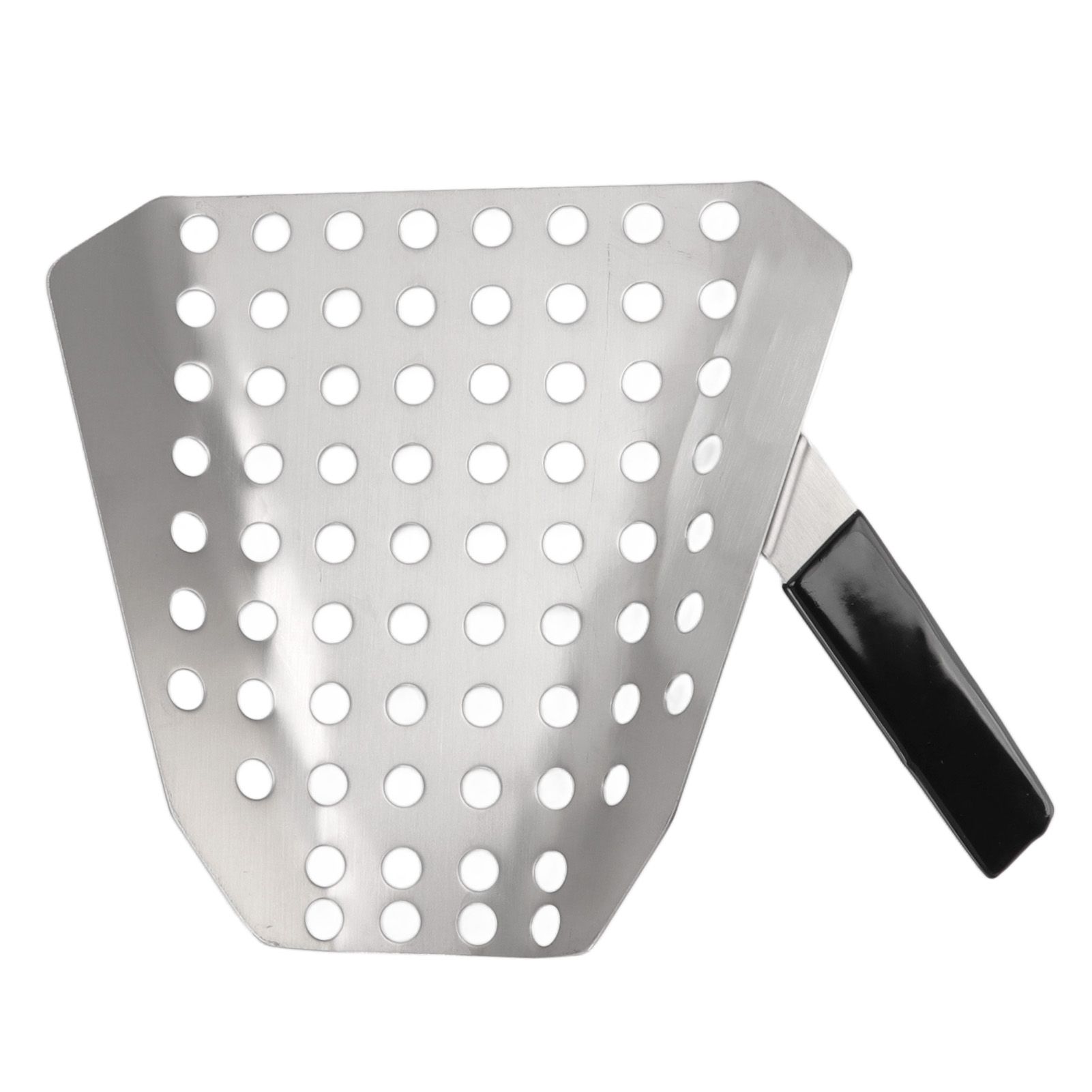Popcorn Scoop Ergonomic Single Handle Stainless Steel Fries Scooper with Holes — image 1