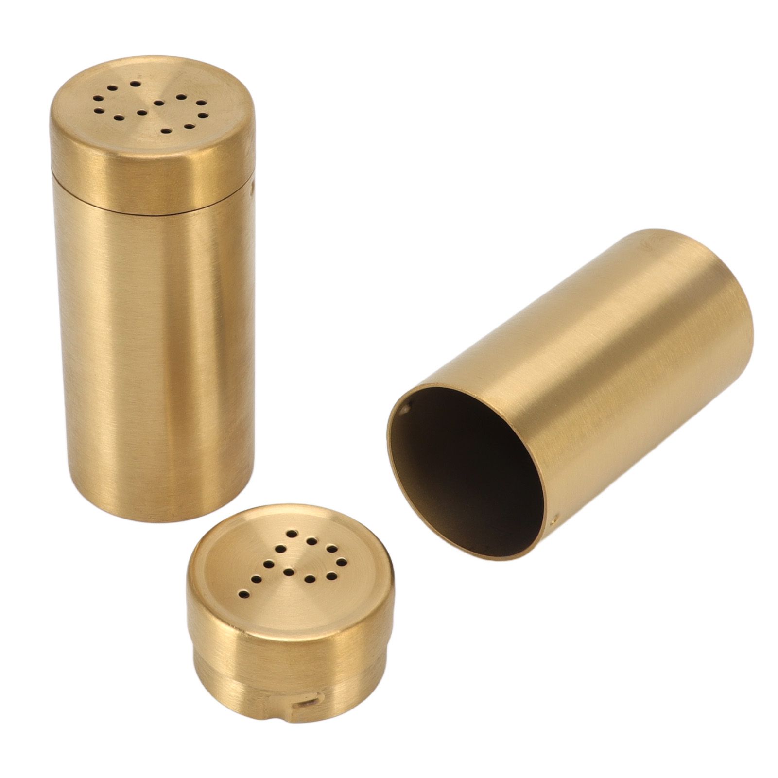 2Pcs Gold Spice Jar Stainless Steel Rustproof Screw Open Top Seasoning Shaker view 4