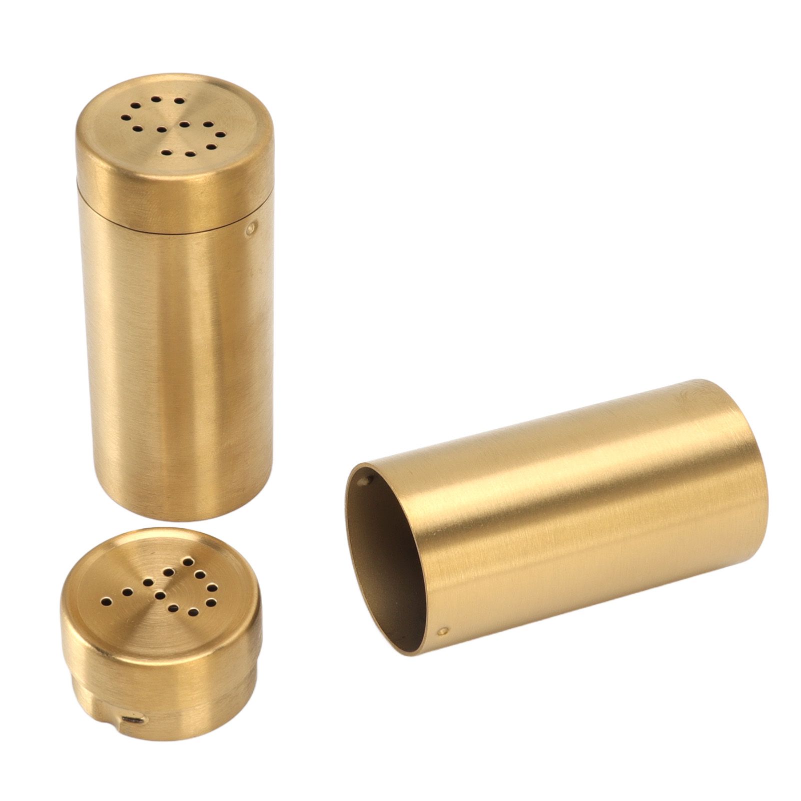 2Pcs Gold Spice Jar Stainless Steel Rustproof Screw Open Top Seasoning Shaker view 5
