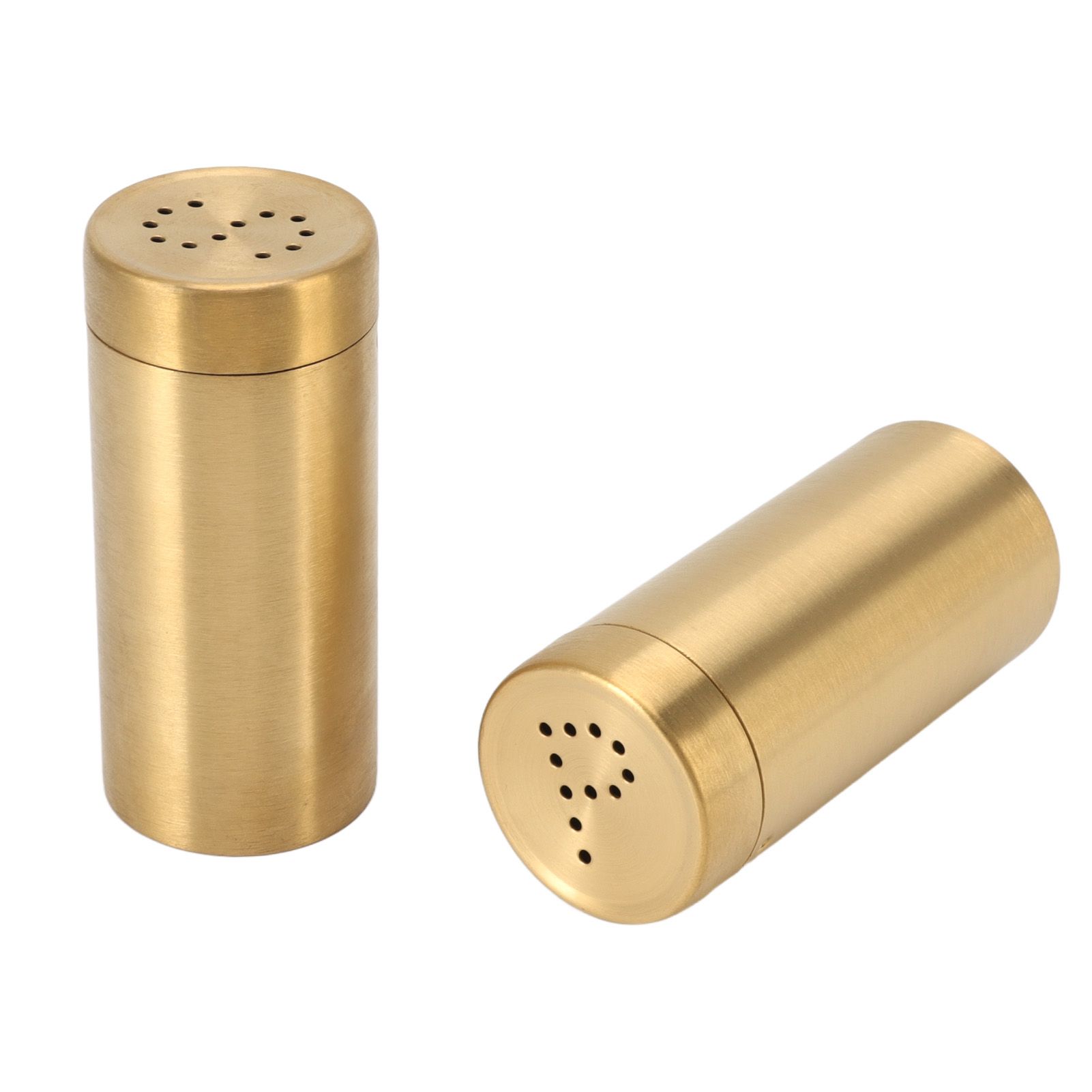 2Pcs Gold Spice Jar Stainless Steel Rustproof Screw Open Top Seasoning Shaker view 7