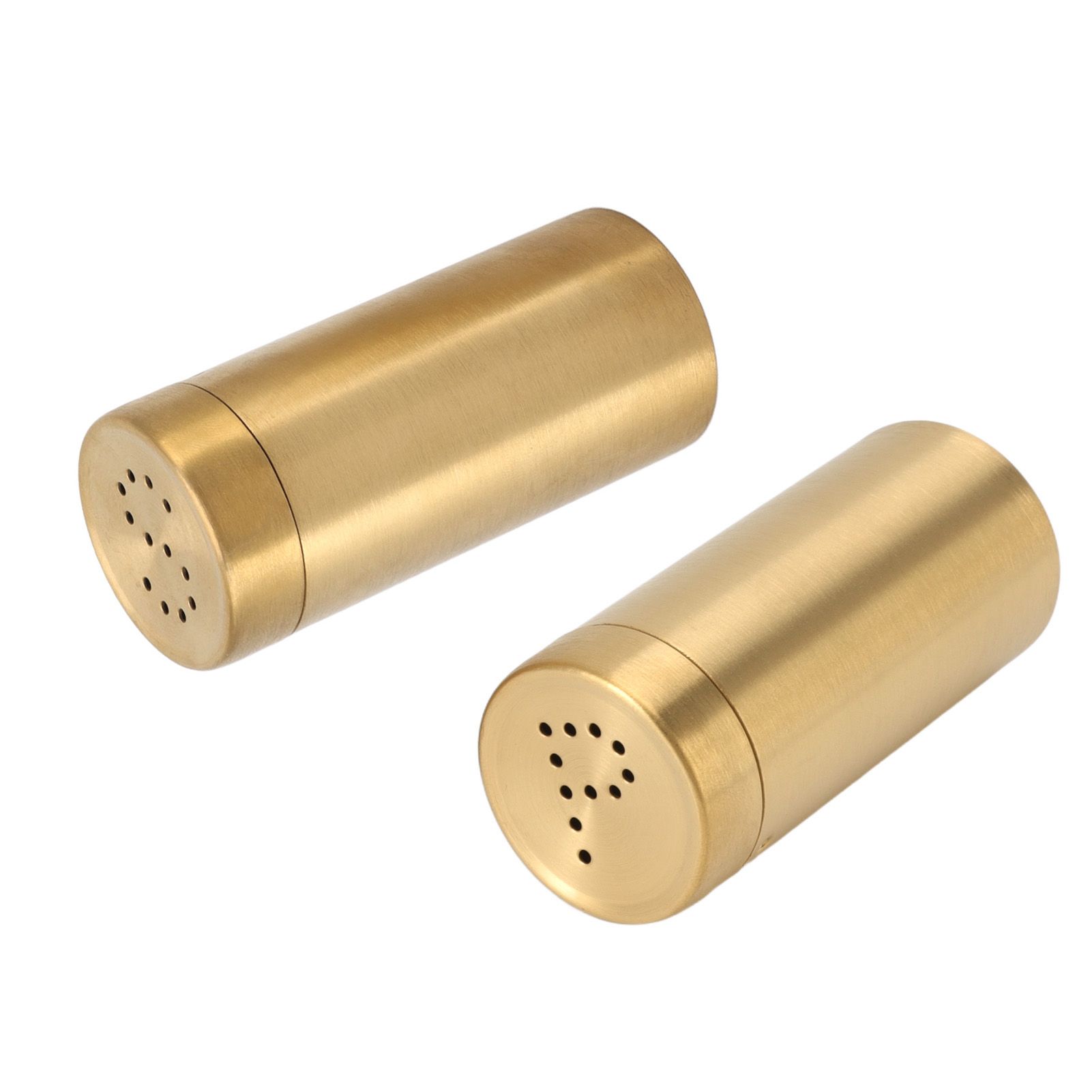 2Pcs Gold Spice Jar Stainless Steel Rustproof Screw Open Top Seasoning Shaker view 9