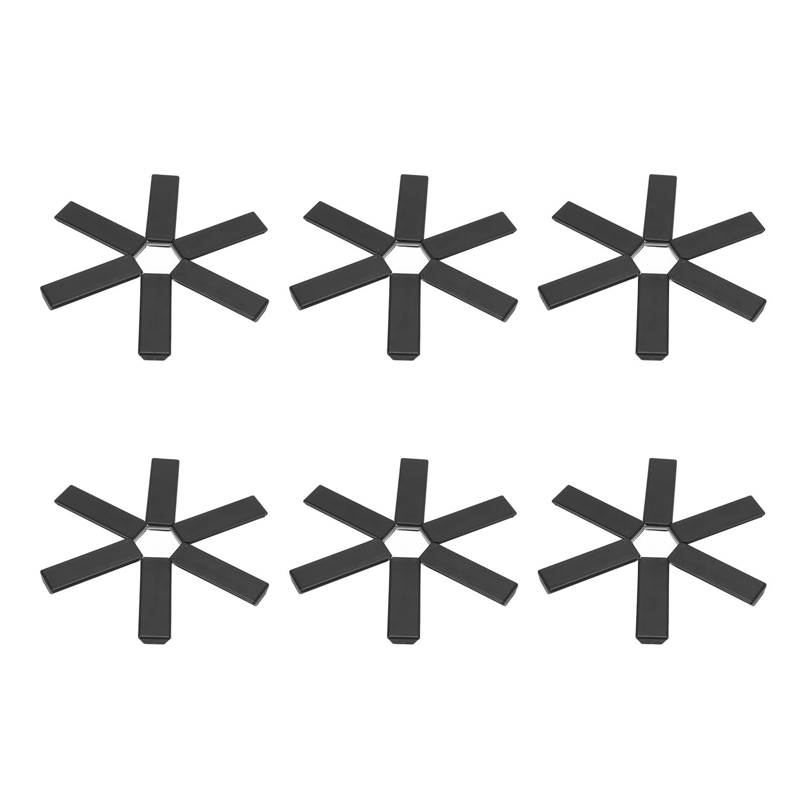 6PCS Hot Pot Heat Insulation Pad Foldable ABS Hollow Design Hot Dishes Holder view 7