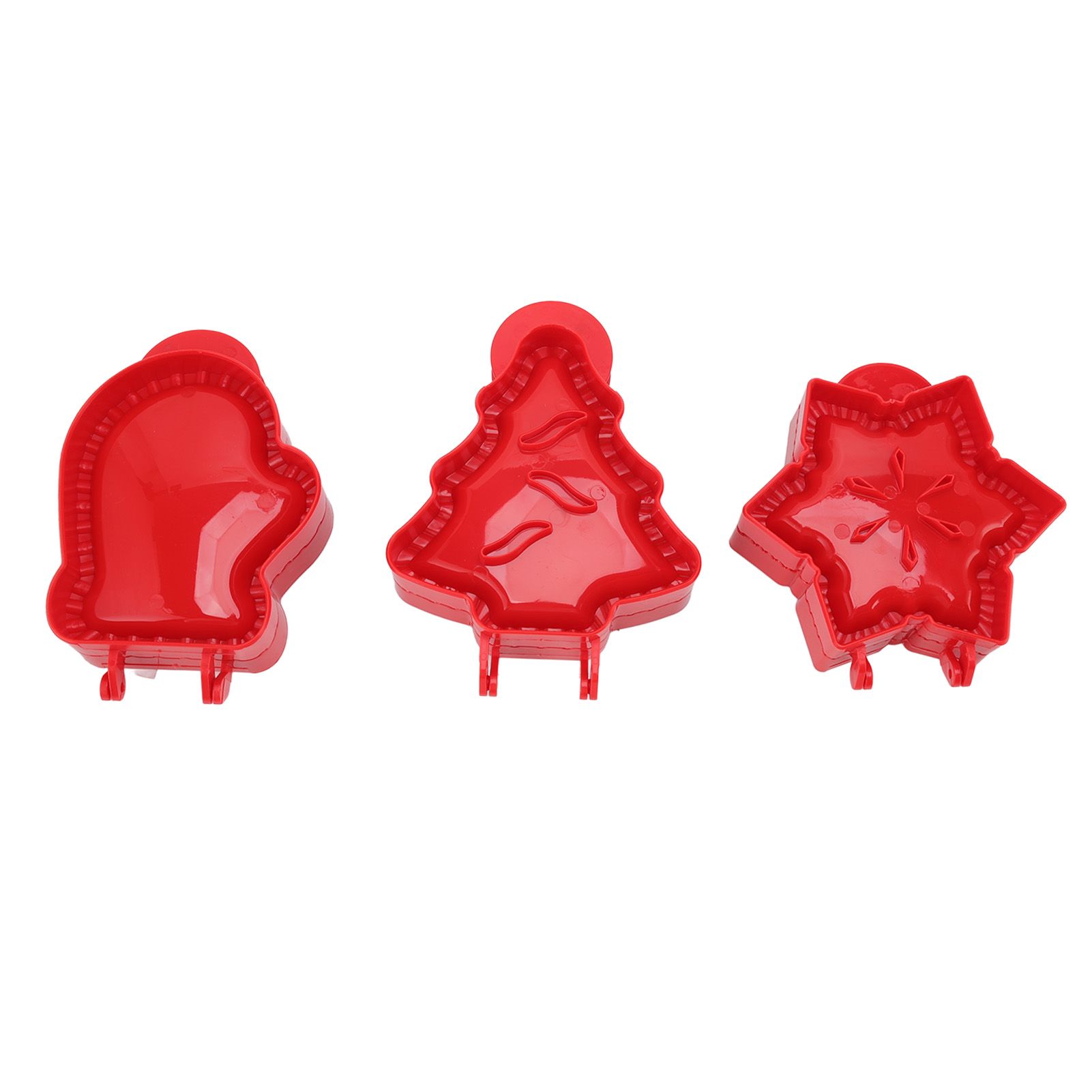 3 Pcs Pocket Pie Molds Christmas Tree Star Glove Shape Dough Presser Mini Hand — image 1